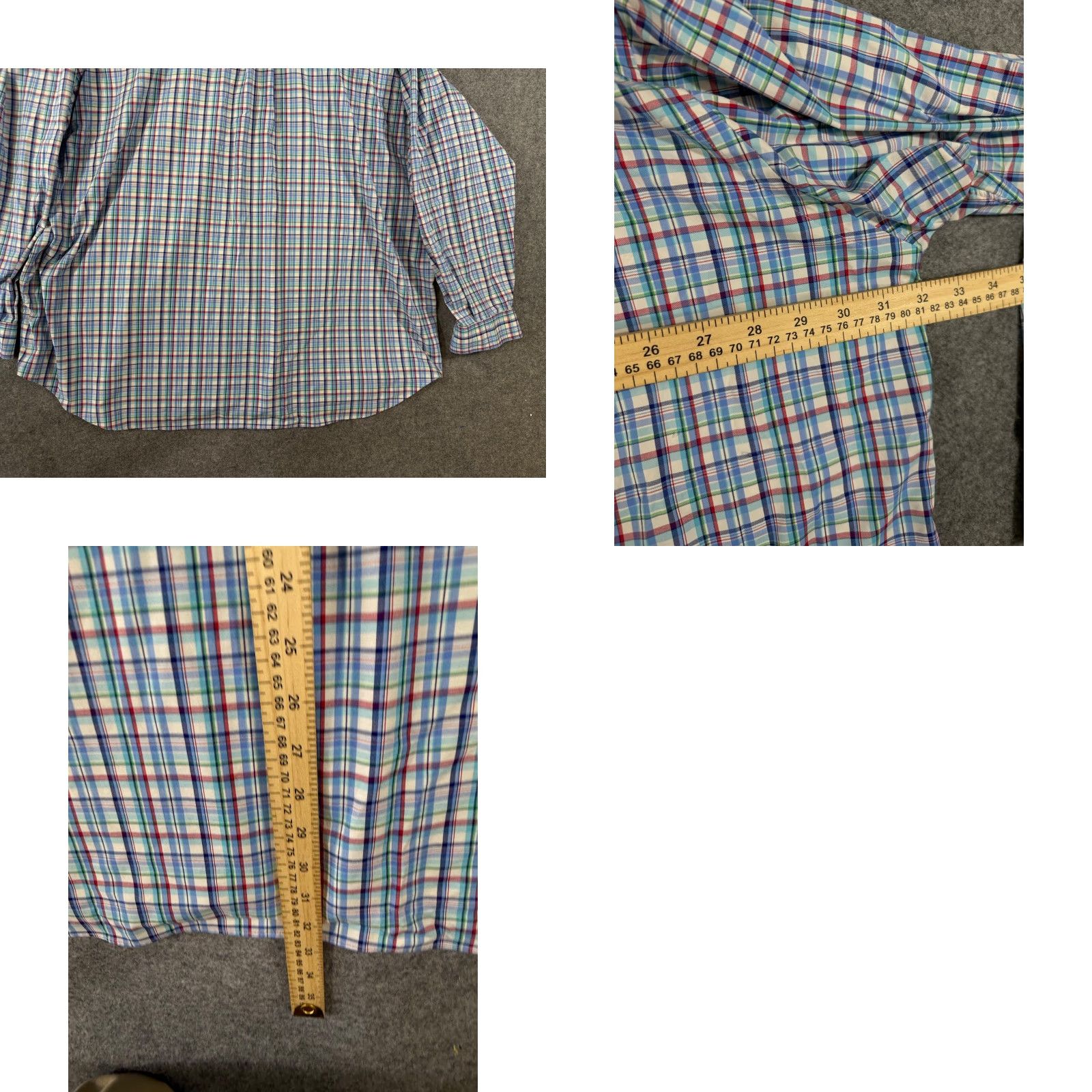 Ralph Lauren Ralph Lauren Performance Shirt Mens 3XB Blue Plaid Stretch Button Down Pony Logo Long Sleeve Size US XXL / EU 58 / 5 - 9 Thumbnail