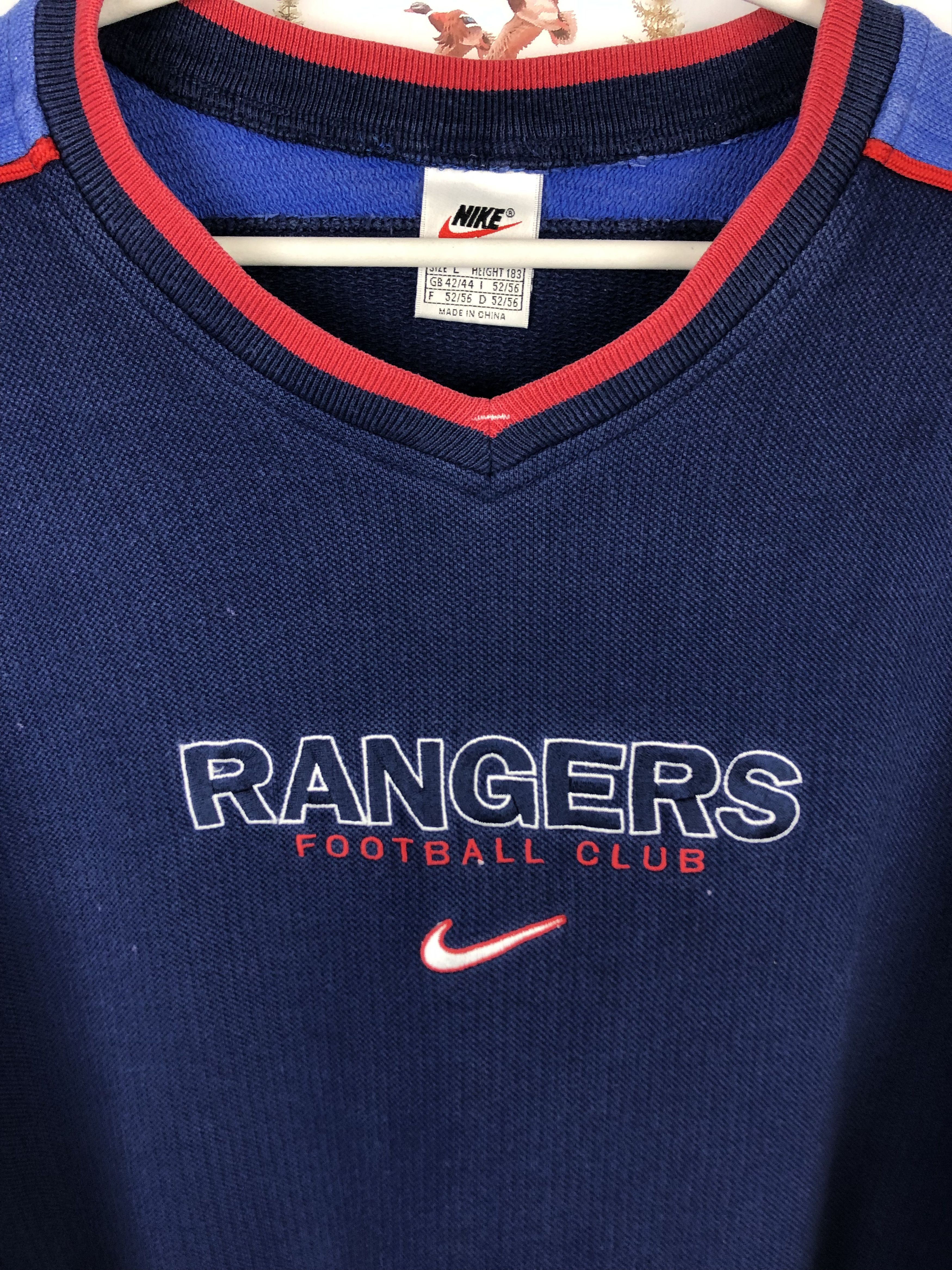 Nike Vintage 90's Nike Glasgow Rangers Football Sweatshirt Soccer Size US L / EU 52-54 / 3 - 3 Thumbnail