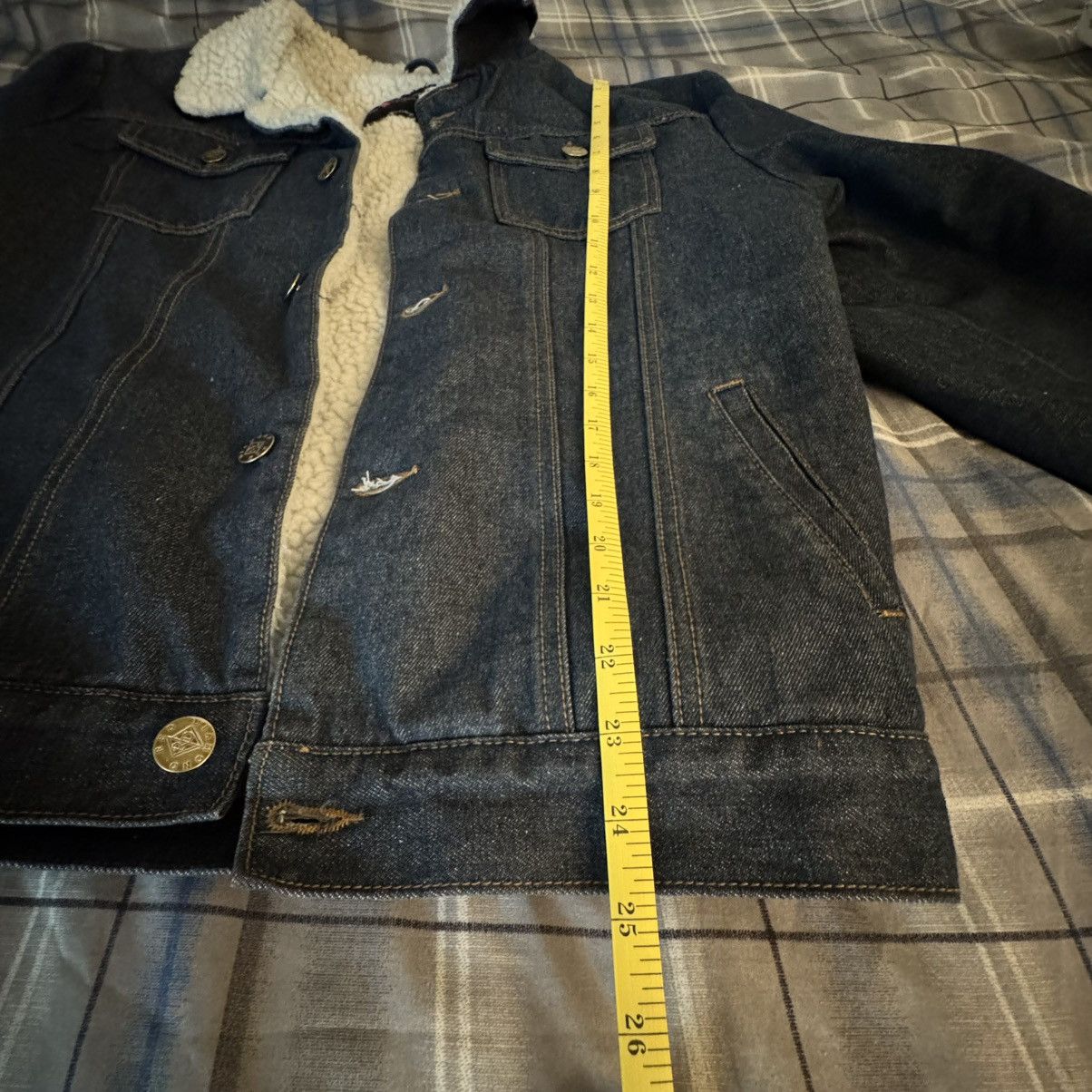 Other Dark Blue Denim Jean jacket with Sherpa fur collar & lining Size XXL / US 16-18 / IT 52-54 - 3 Thumbnail