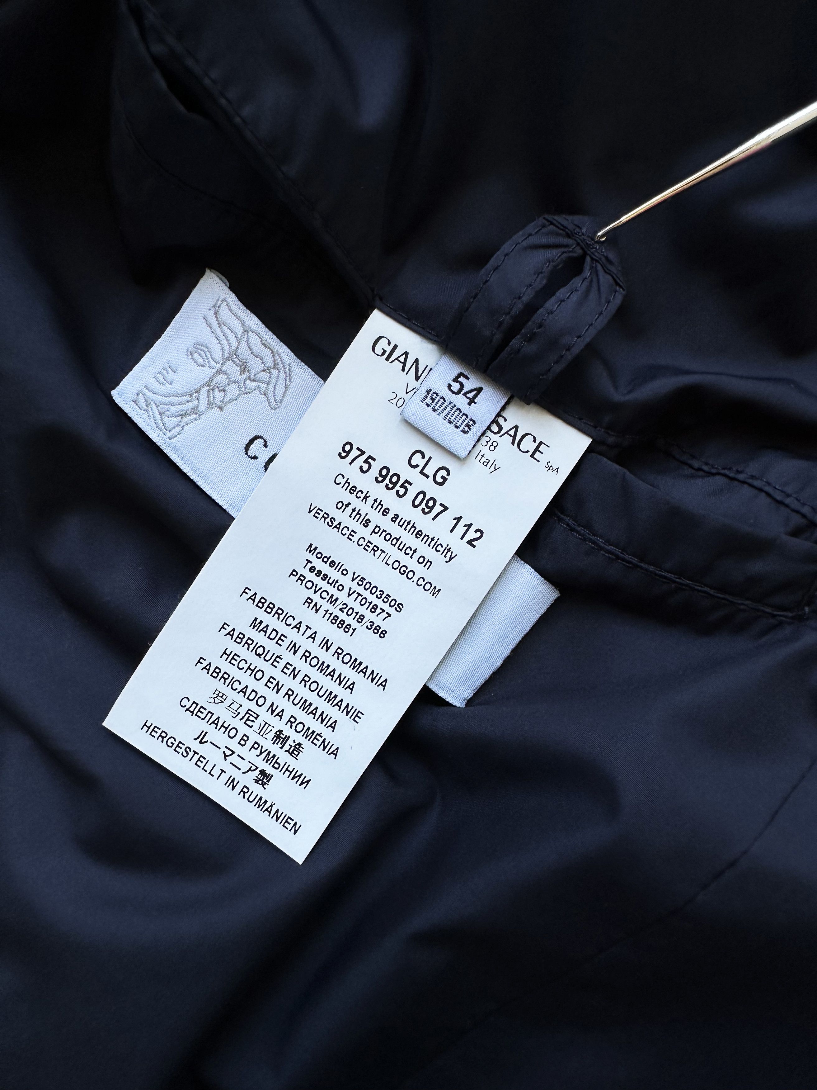 Versace Versace Collection Navy nylon bomber jacket Size US L / EU 52-54 / 3 - 13 Thumbnail