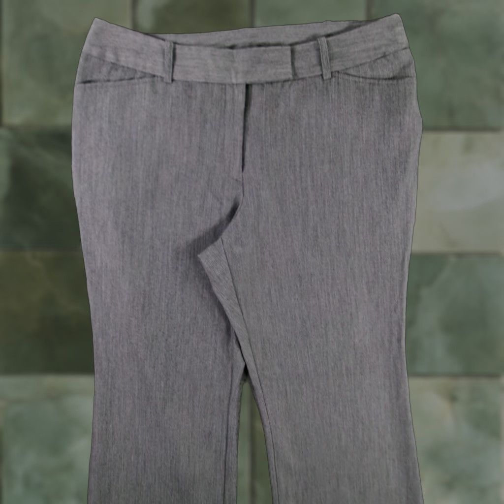 George George Pants Women 14 Gray Capsule Office Work Dress Pants City Casual Stretch Straight 29in Inseam Regular Size 36" / US 14 / IT 50 - 1 Thumbnail
