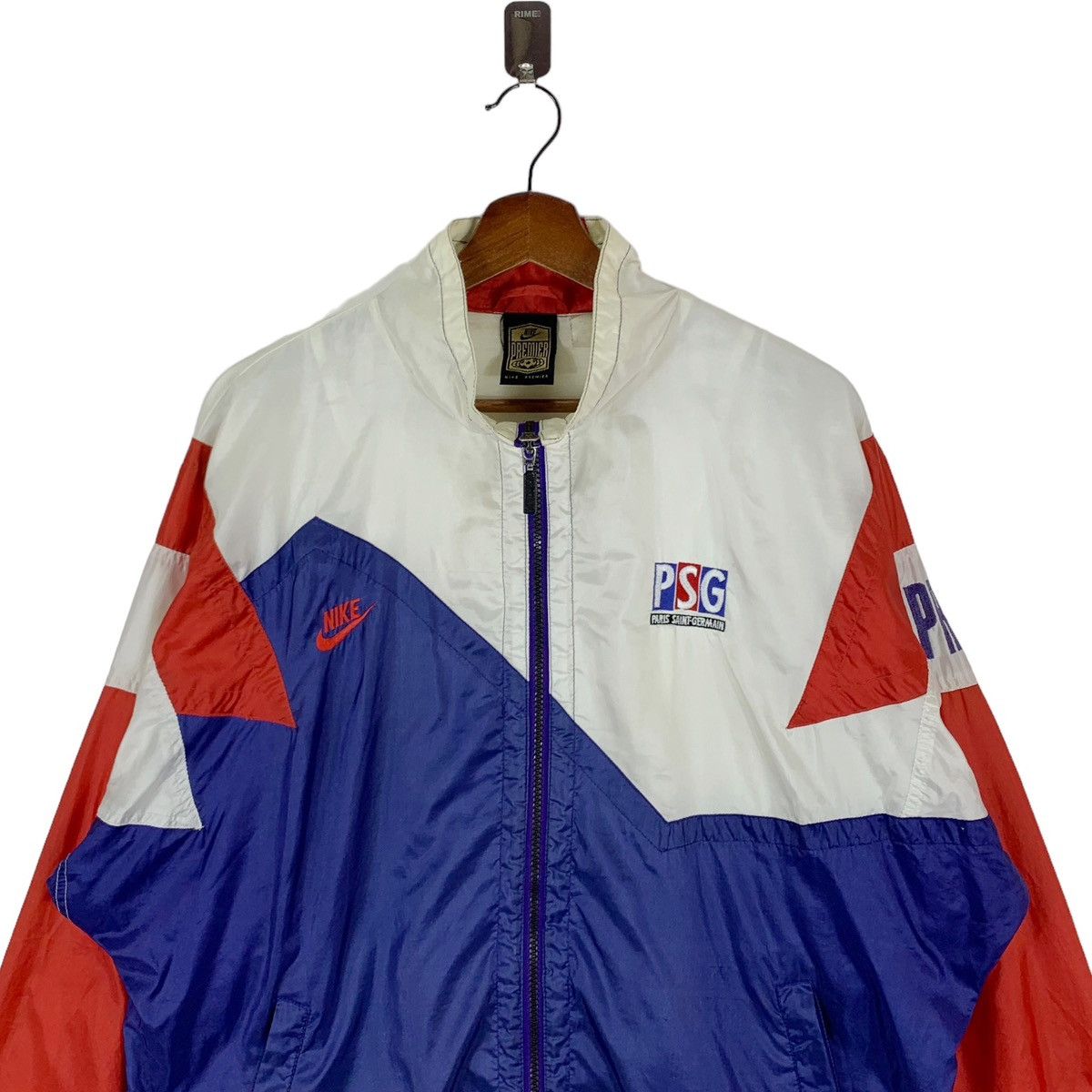 Nike × Vintage VINTAGE 90S NIKE SWOOSH PSG SPORTSWEAR LIGHT ZIPPER JACKET Size US M / EU 48-50 / 2 - 4 Thumbnail
