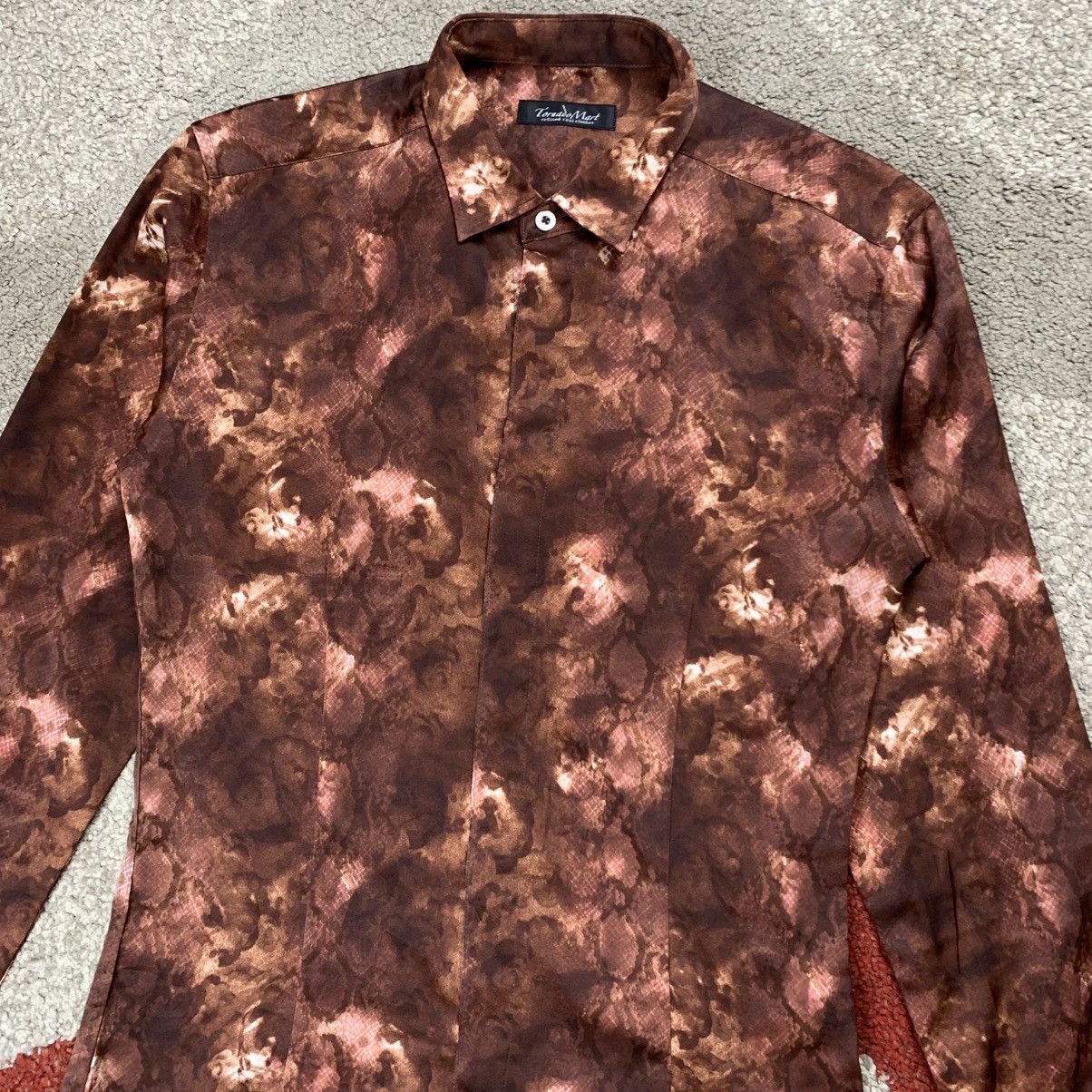Japanese Brand Tornado Mart Snakeskin Flower Pattern Long Sleeve shirt Size M / US 6-8 / IT 42-44 - 3 Thumbnail