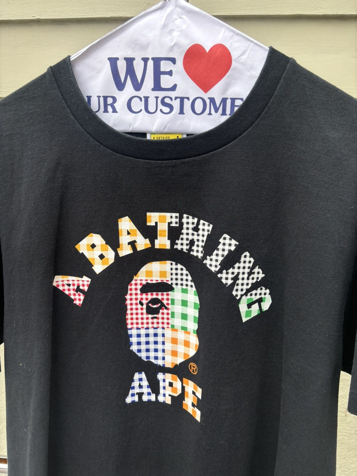 Bape Bape multi color college tee Size US L / EU 52-54 / 3 - 2 Thumbnail
