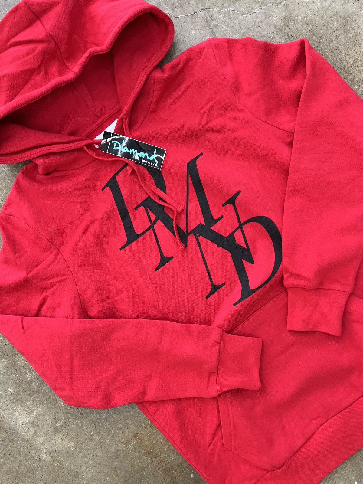 Diamond Supply Co. Diamond Supply Serif Jrs Hoodie Red Medium Size US M / EU 48-50 / 2 - 1 Thumbnail