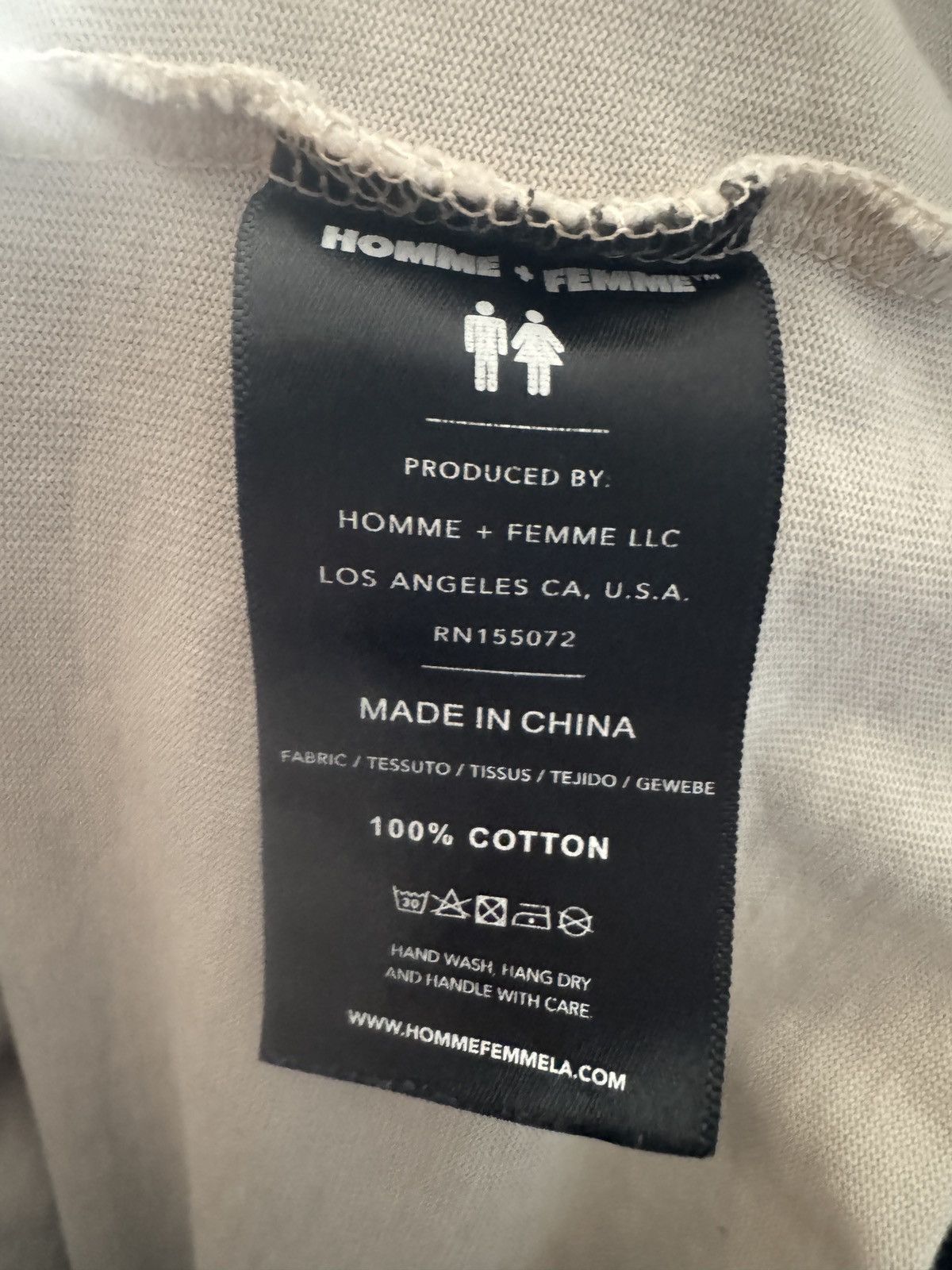 Homme + Femme La Homme Femme Off White Crew Only Tee Size US L / EU 52-54 / 3 - 5 Thumbnail