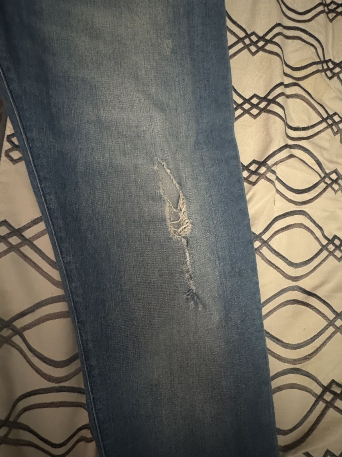 Armani Exchange Blue Ripped Armani Exchange Jeans Size US 36 / EU 52 - 5 Thumbnail