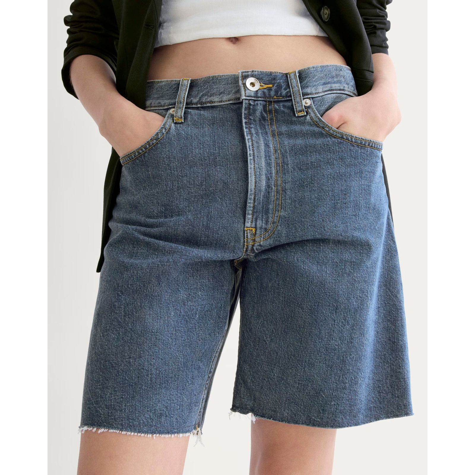 Everlane $108 New Everlane The OG Baggy Jean Short - Medium Wash - 26 Size 26" / US 2 / IT 38 - 5 Thumbnail