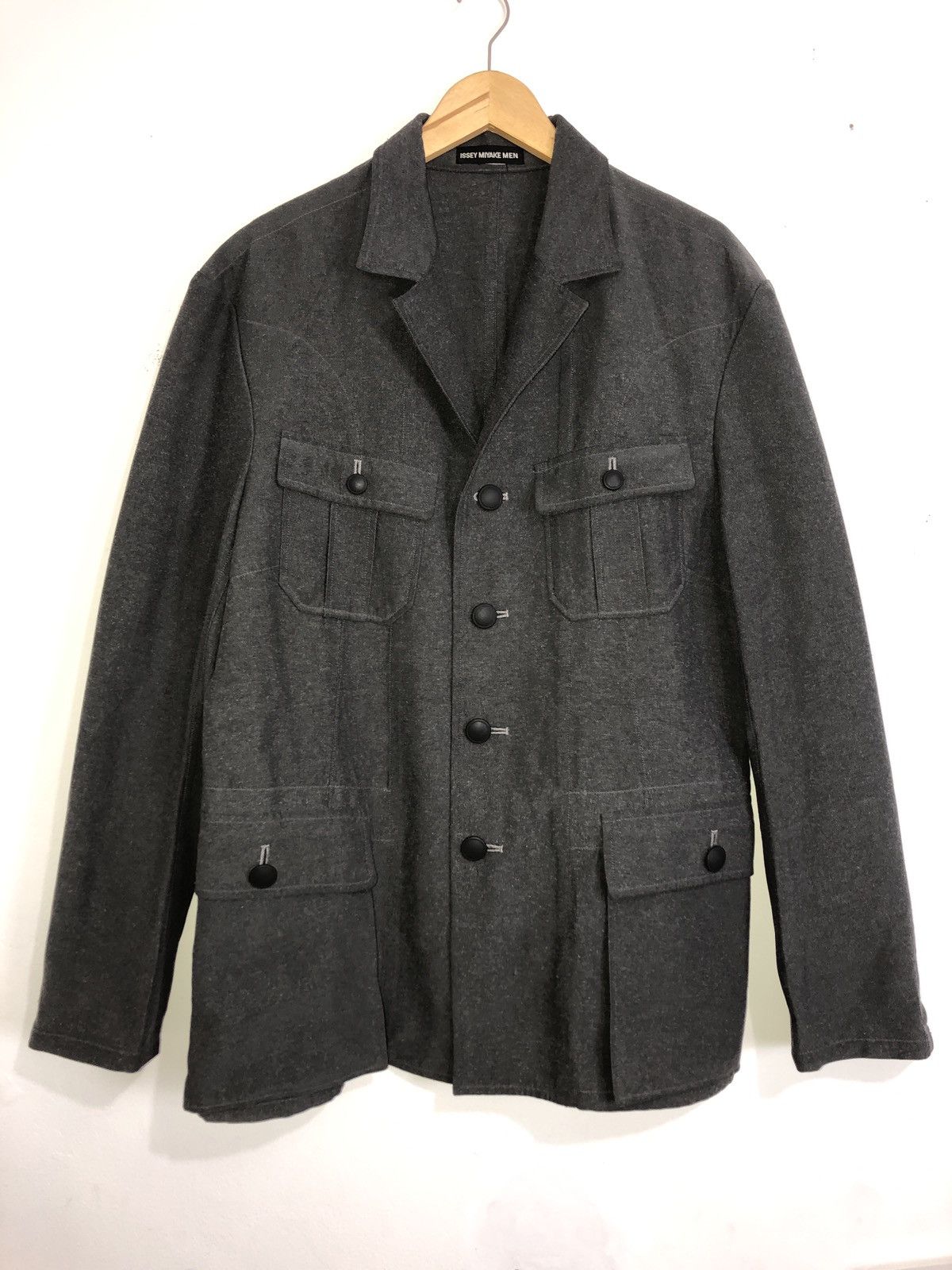 Issey Miyake Vintage Issey Miyake Men Button Jacket Blazer Size US L / EU 52-54 / 3 - 2 Thumbnail
