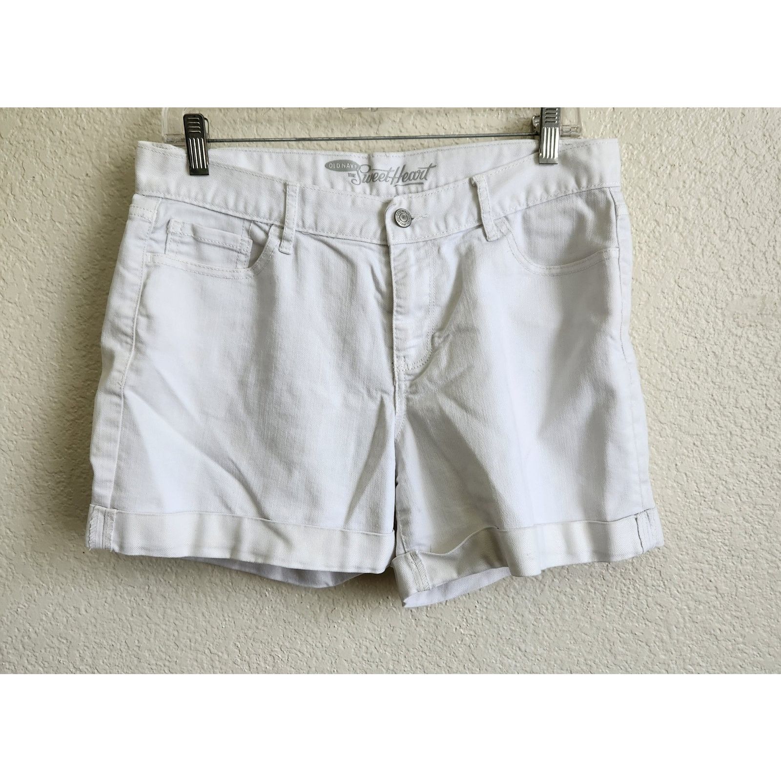 Old Navy Old Navy The Sweetheart White Denim Shorts 8 Stretch Size 30" / US 8 / IT 44 - 1 Thumbnail