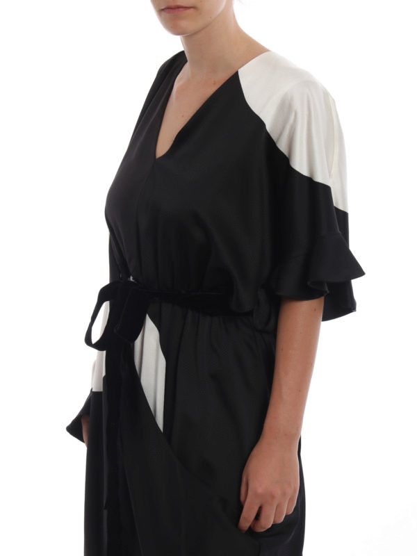 Valentino o1y0226 Midi Dress in Black/White Size XS / US 0-2 / IT 36-38 - 5 Thumbnail