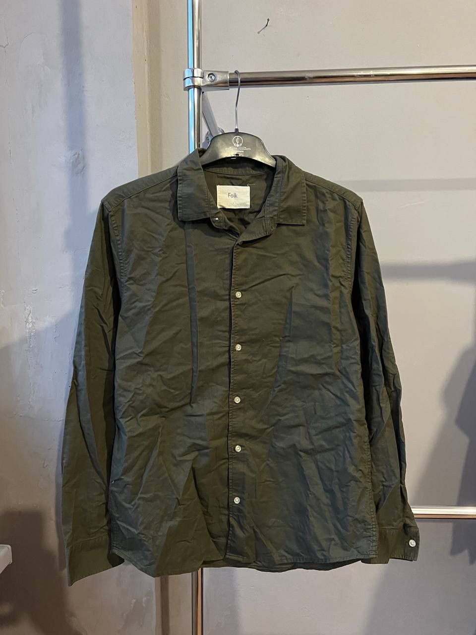 Folk FOLK KHAKI COTTON CLASSIC CASUAL BUTTON SHIRT SIZE 4 M MENS Size US M / EU 48-50 / 2 - 4 Thumbnail