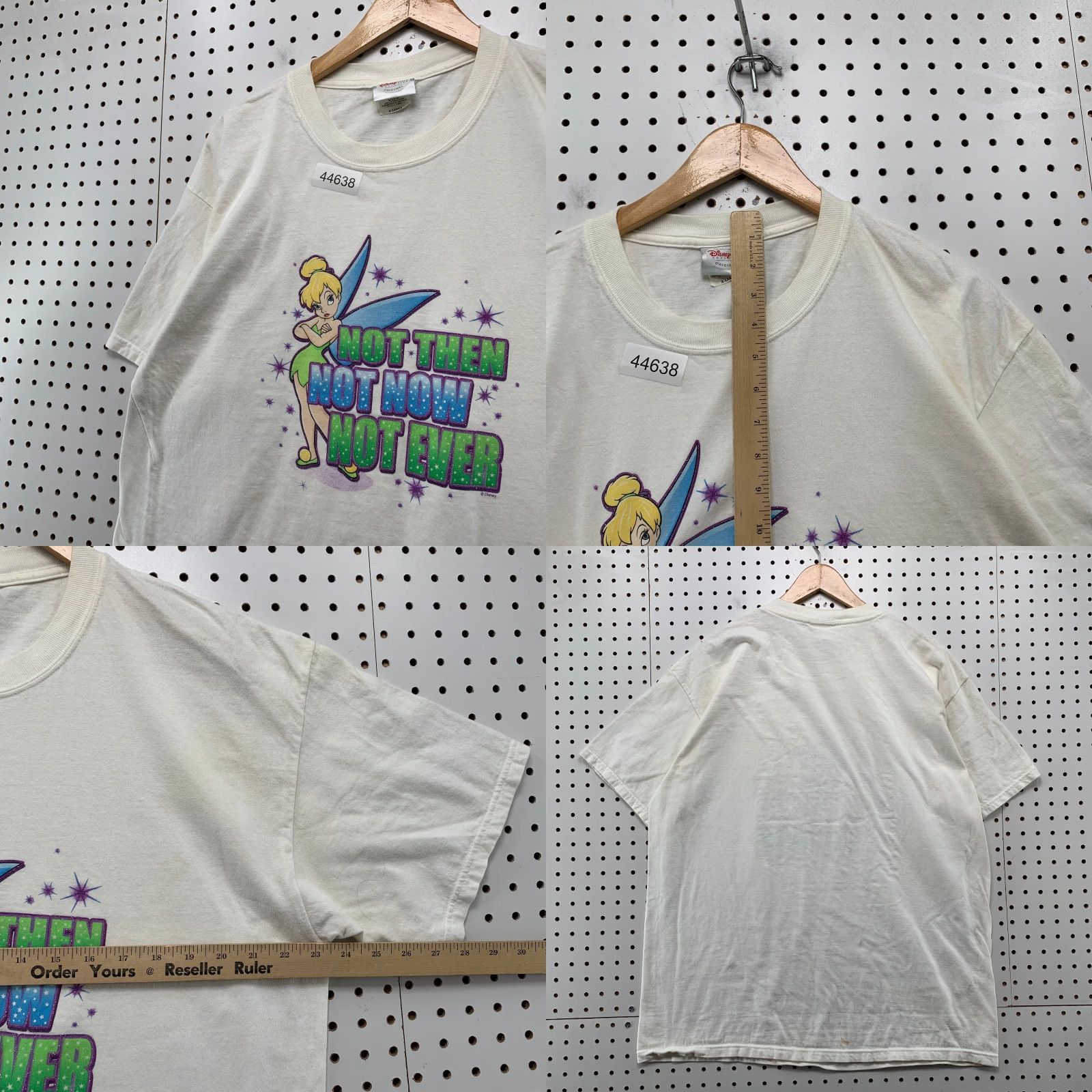 Disney Disney Tinker Bell Shirt Mens XL White Not Then Not Now Not Ever Funny Size US XL / EU 56 / 4 - 8 Thumbnail