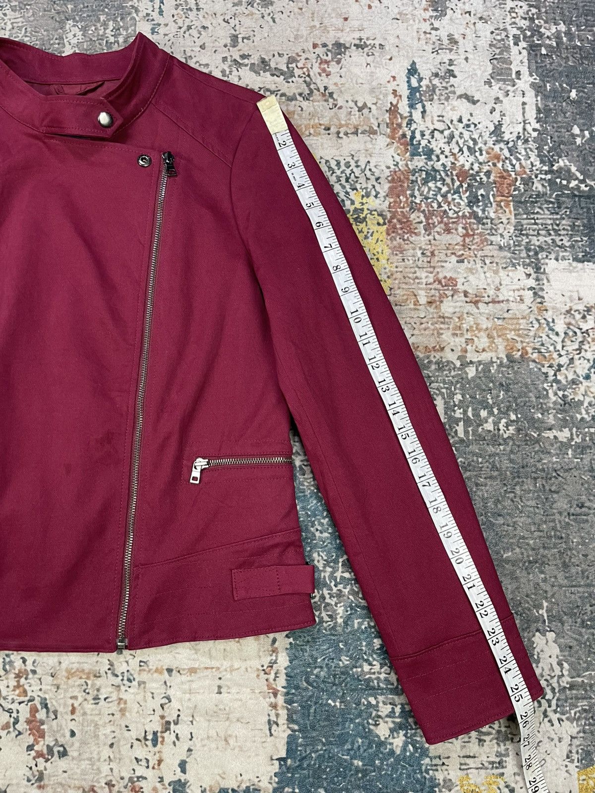 Banana Republic Banana Republic Red Garnet Factory Moto Jacket Size M / US 6-8 / IT 42-44 - 11 Thumbnail