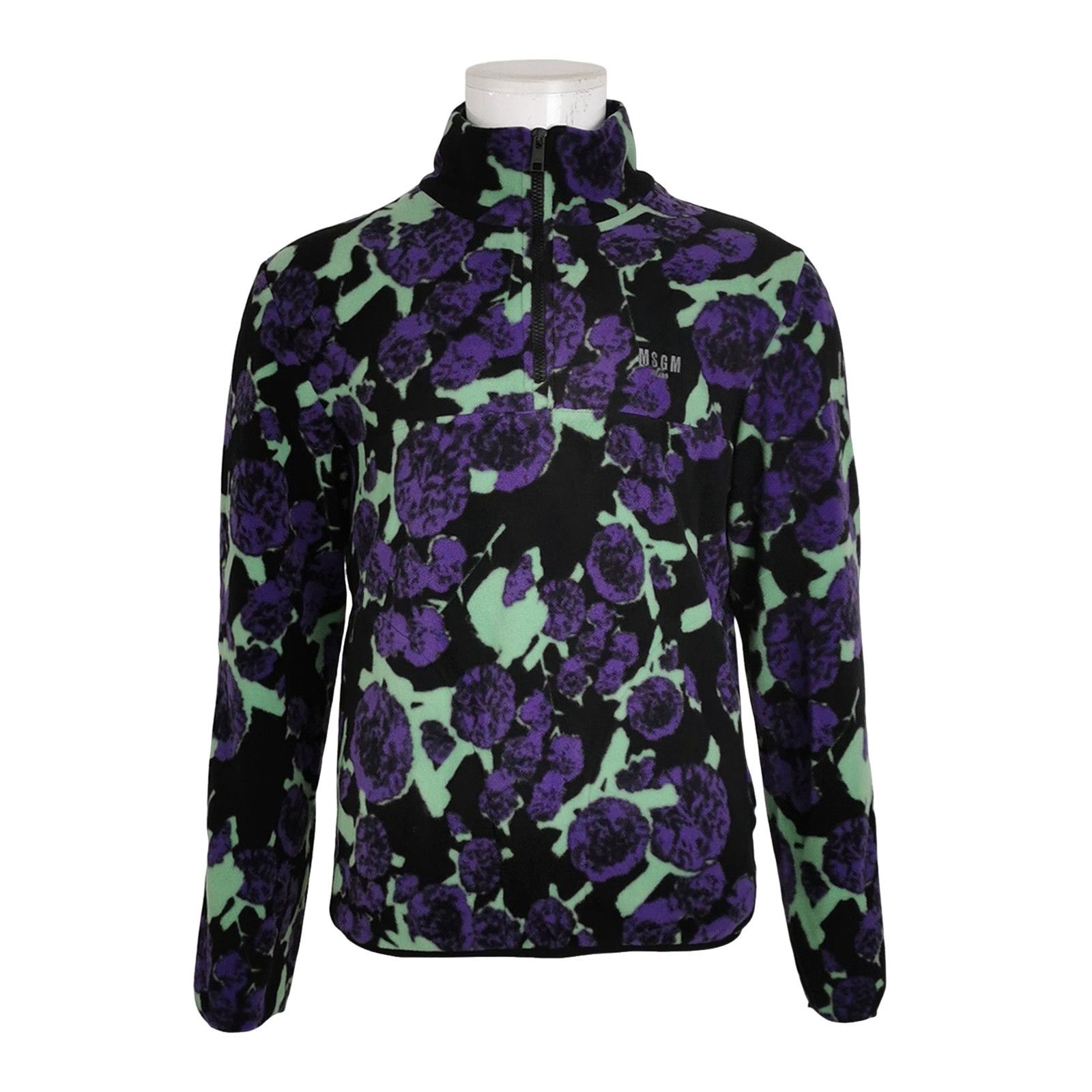 MSGM MSGM Floral Fleece Quarter Zip Sweatshirt S Size US S / EU 44-46 / 1 - 1 Thumbnail