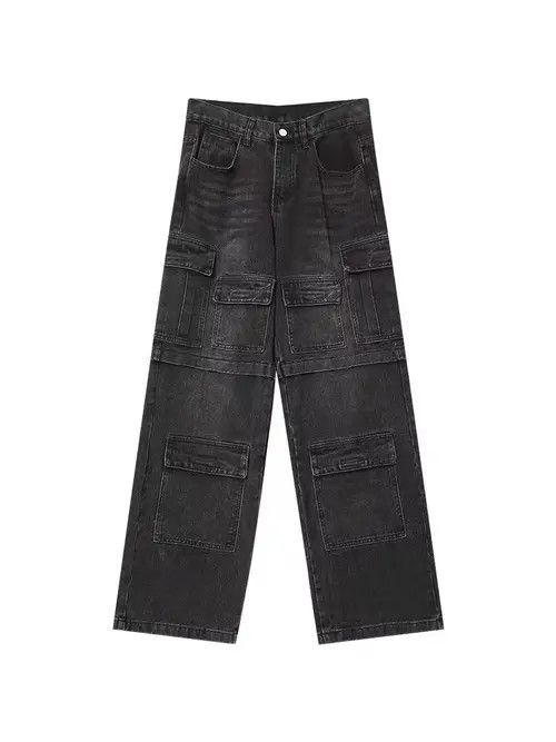 VIBE Retro washed heavy duty functional multi-pocket work jeans Size US 32 / EU 48 - 5 Thumbnail