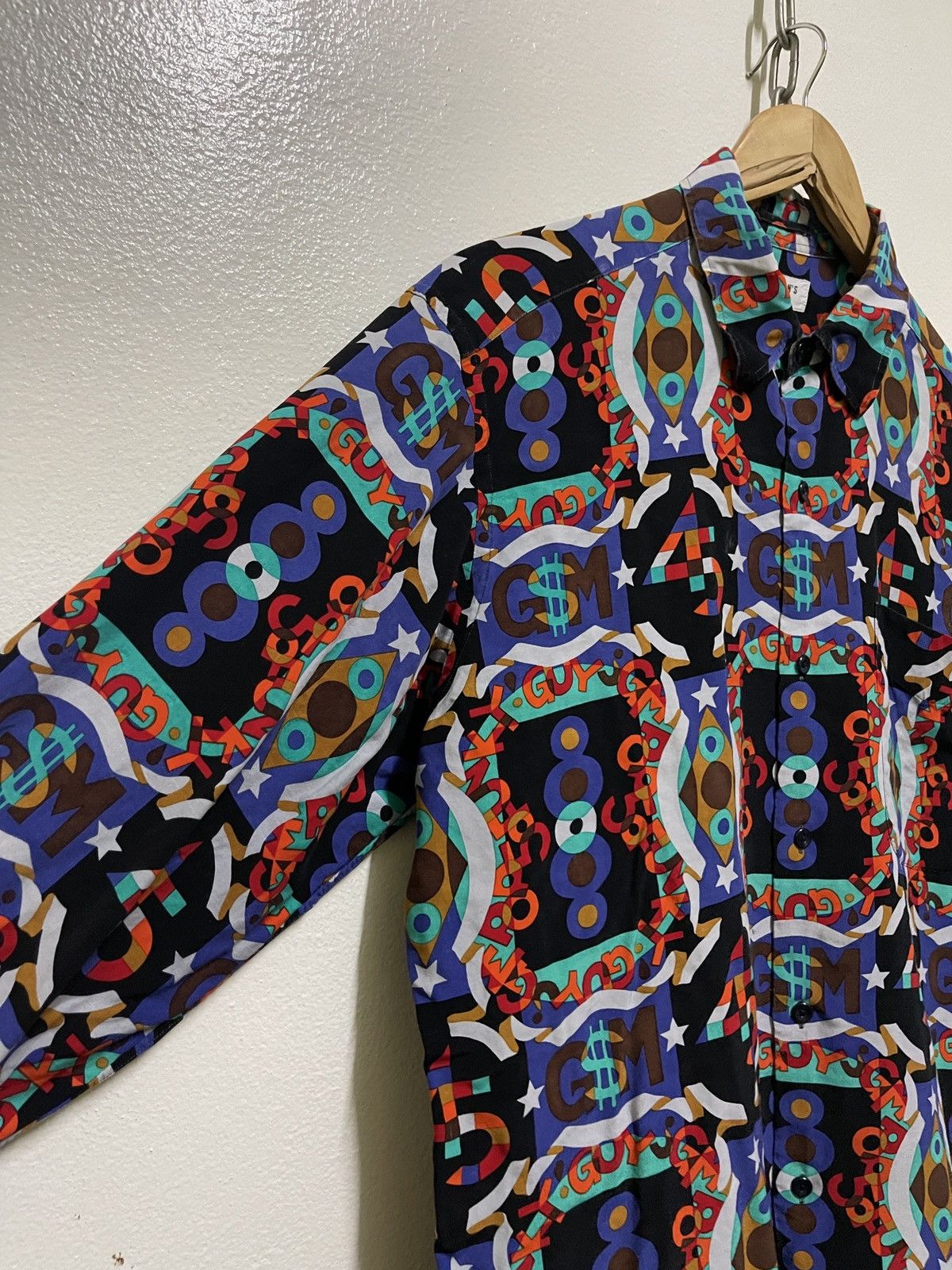 Japanese Brand × Vintage Grass Mens Jun Saito Full Print Shirt Size US L / EU 52-54 / 3 - 2 Thumbnail