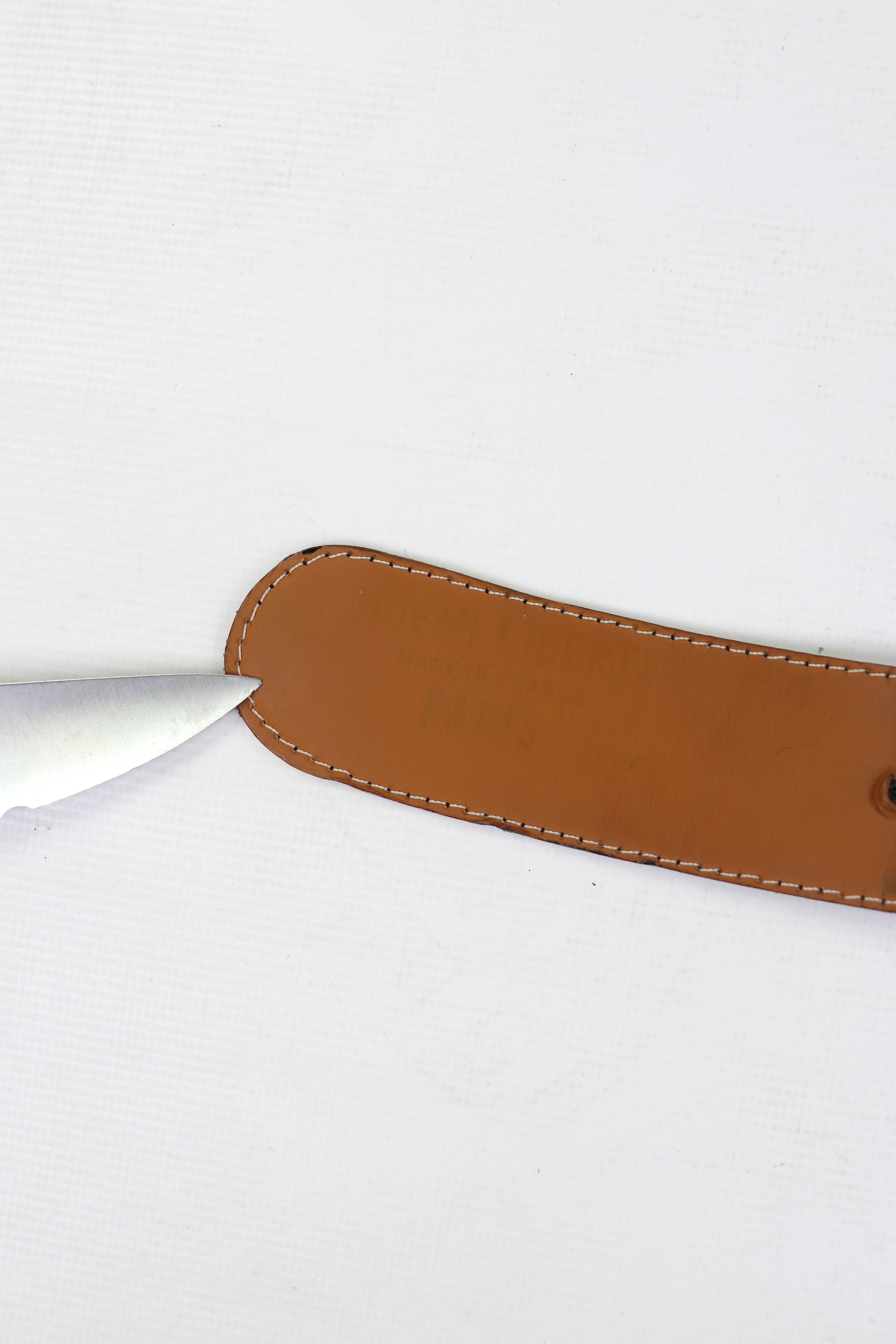 Vintage NOEMI LIBERTI PARIS Rhinestones Buckle Leather Studded Belt Size ONE SIZE - 12 Thumbnail