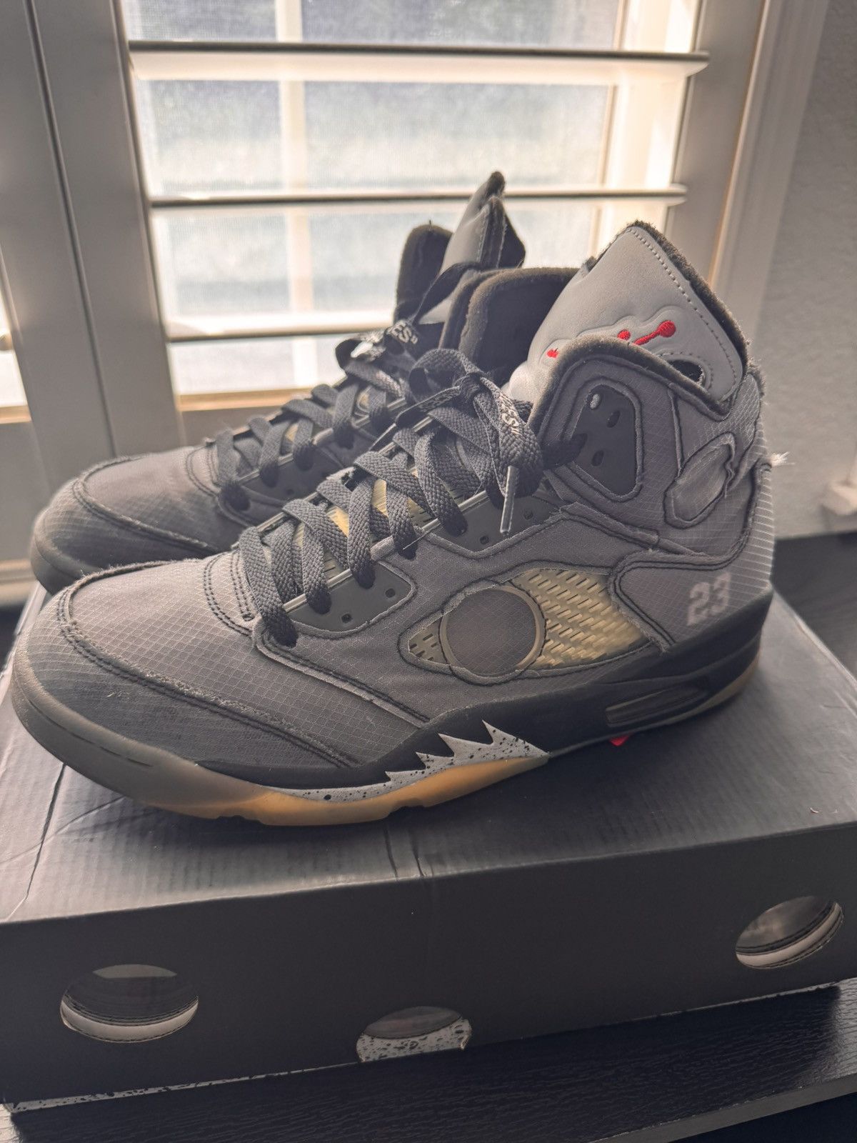 Off-White Off white jordan 5 muslin Size US 10 / EU 43 - 2 Thumbnail