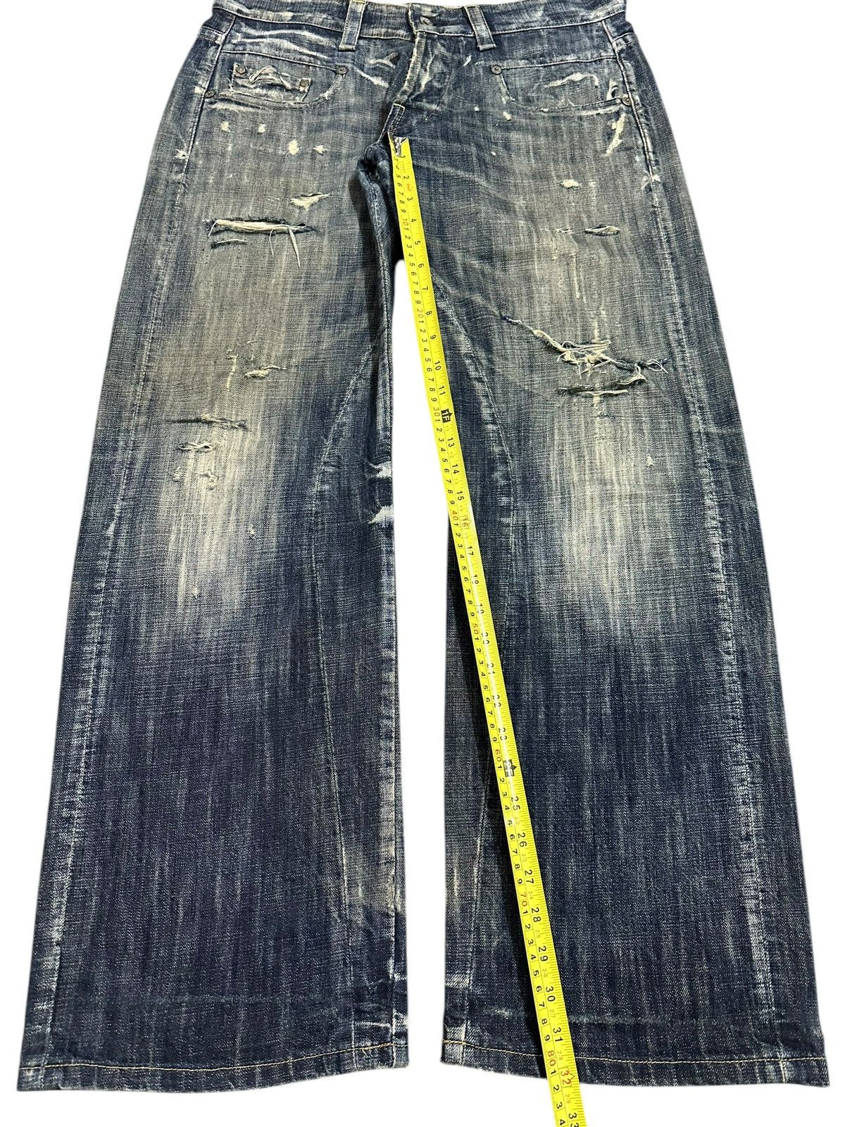 G-Star Vintage Japanese Gstar Faded Wash Distressed Baggy Jeans Size US 36 / EU 52 - 13 Thumbnail