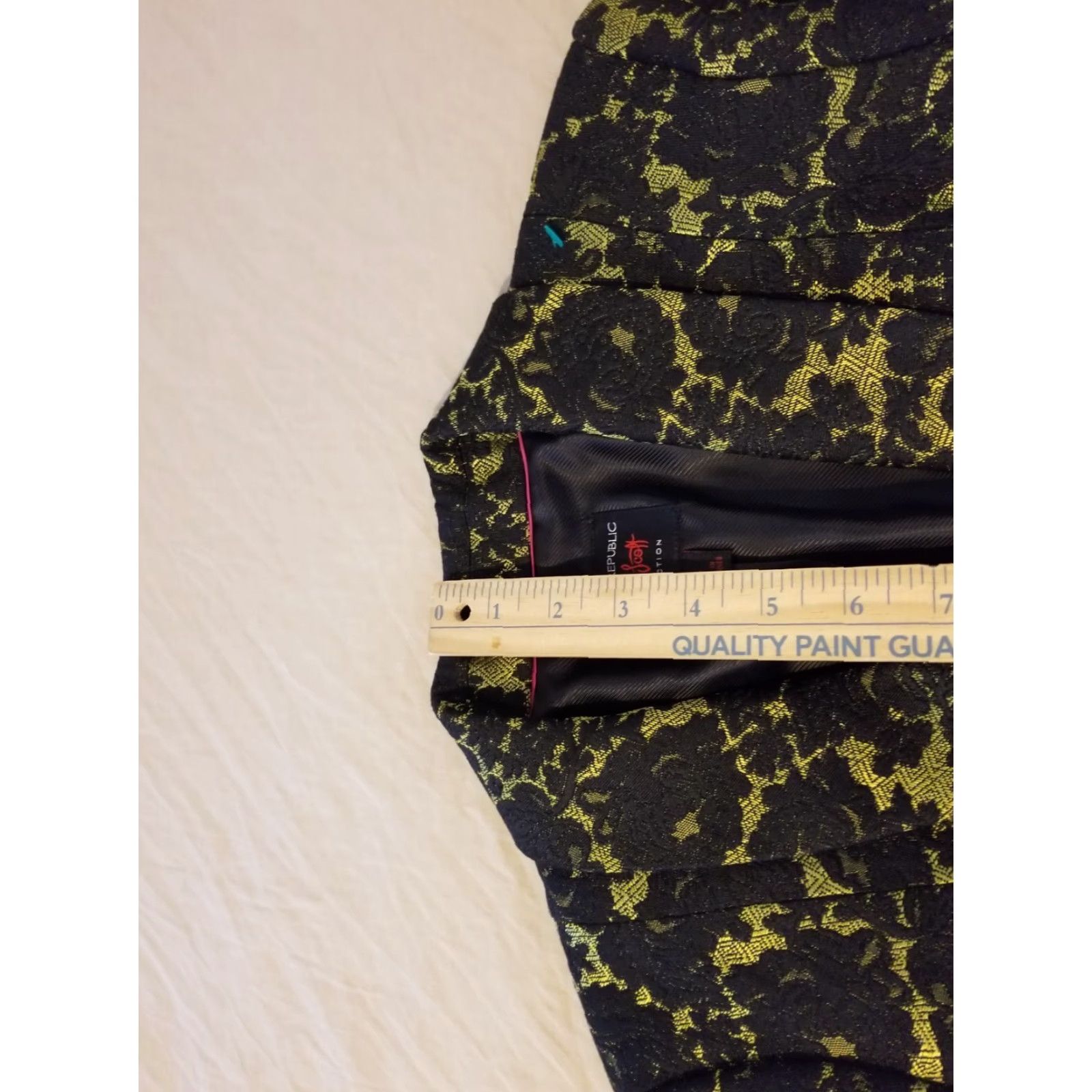 Banana Republic Womens Banana Republic Blazer 6 Yellow Cotton Blend Jacket L'Wren Scott Black Basic Jacket Women Mens Girls Size M / US 6-8 / IT 42-44 - 5 Thumbnail