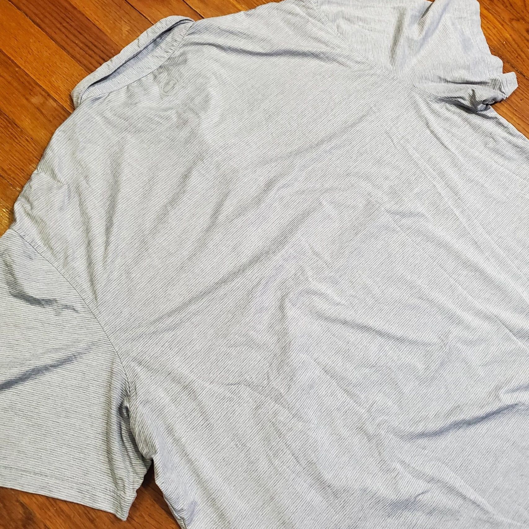 Vineyard Vines Vineyard Vines Polo Shirt Mens 2XL Gray Striped OTG Sankaty Golf Performance Shirt Size US XXL / EU 58 / 5 - 7 Thumbnail