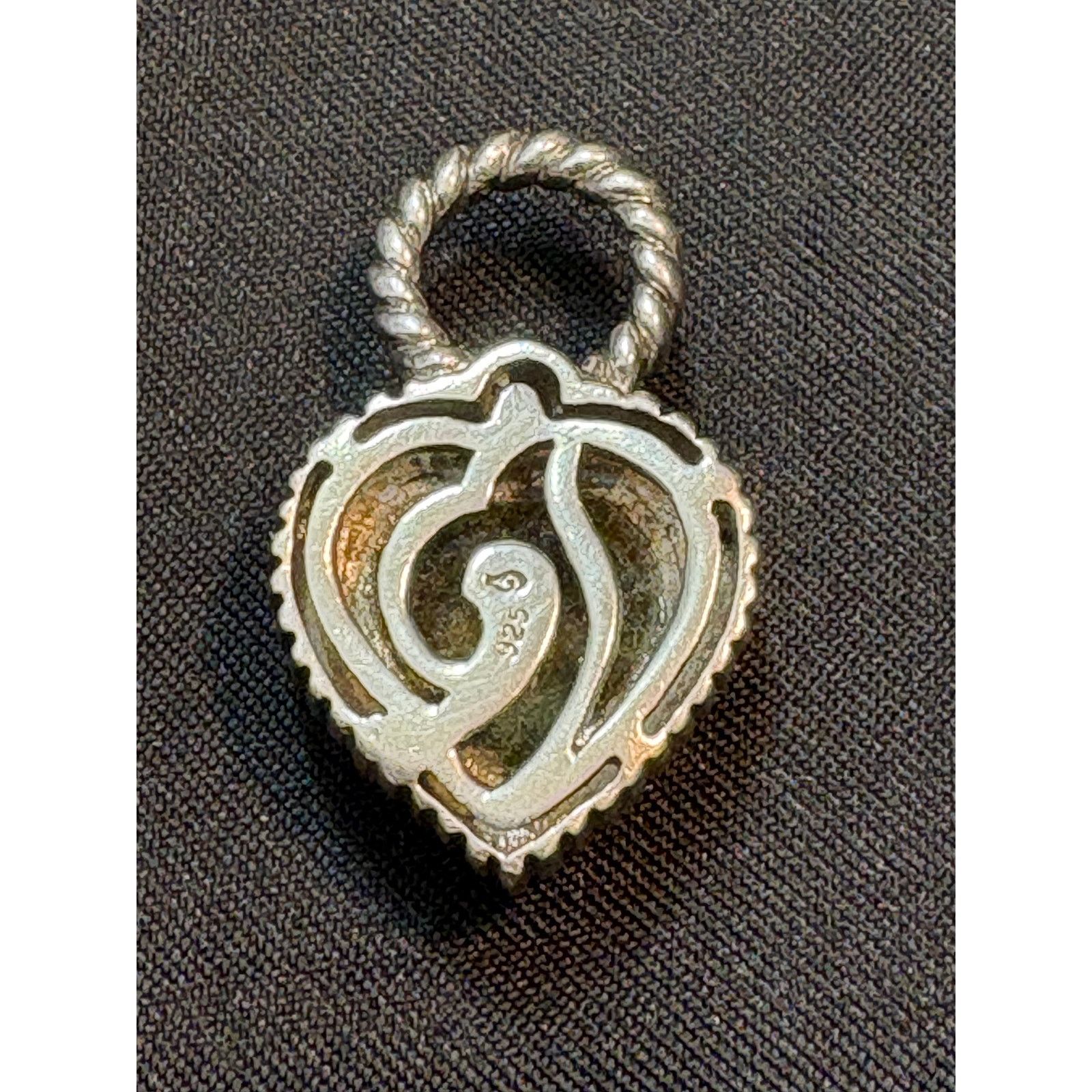 Other Sterling Silver Citrine Heart Pendant with Rope Bail Size ONE SIZE - 2 Thumbnail