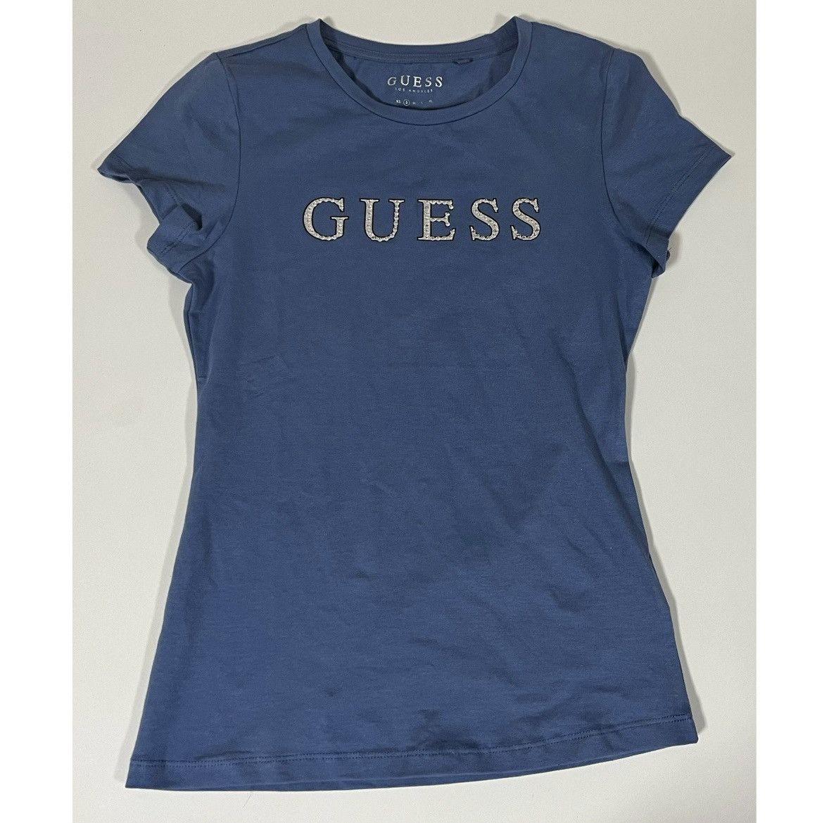 Guess Guess Blue Diamond Logo Crewneck Tee T-Shirt Top Size S 💎 Size S / US 4 / IT 40 - 2 Thumbnail