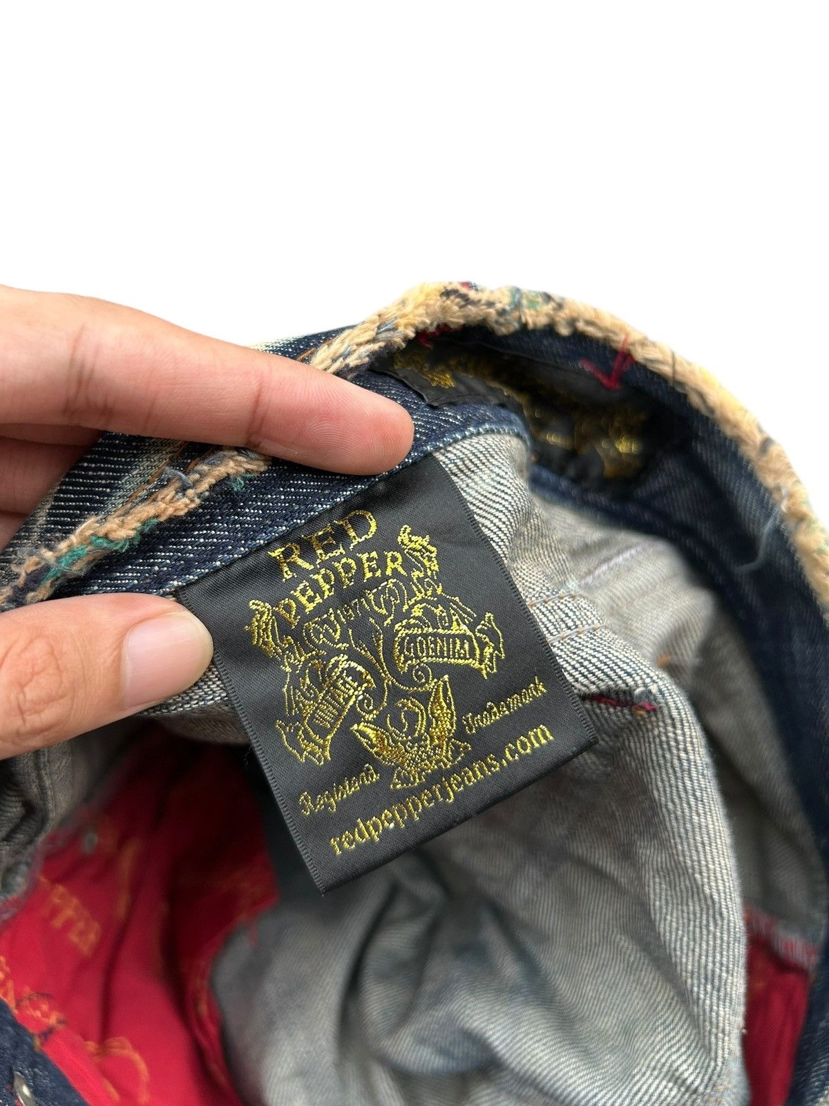 If Six Was Nine × KMRii × Le Grande Bleu (L.G.B.) ☠️ Red Papper Japanese Punk Rusty Faded Denim Jeans Lowrise Size US 30 / EU 46 - 16 Thumbnail