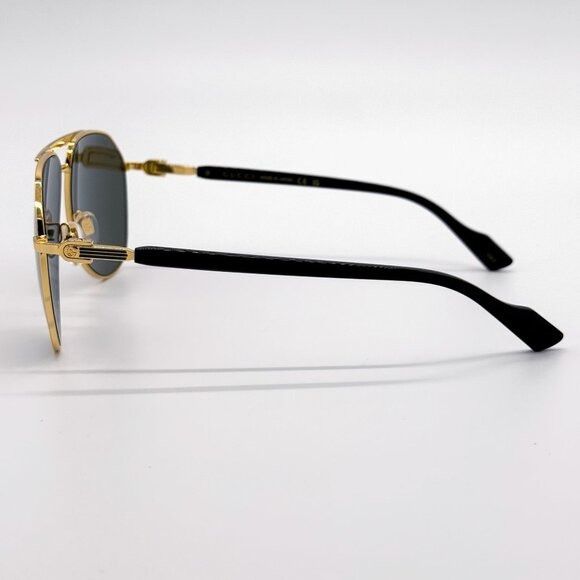 Gucci NEW GUCCI SUNGLASSES GG1220S 001 BLACK/GOLD UNISEX EYEWEAR Size ONE SIZE - 7 Thumbnail