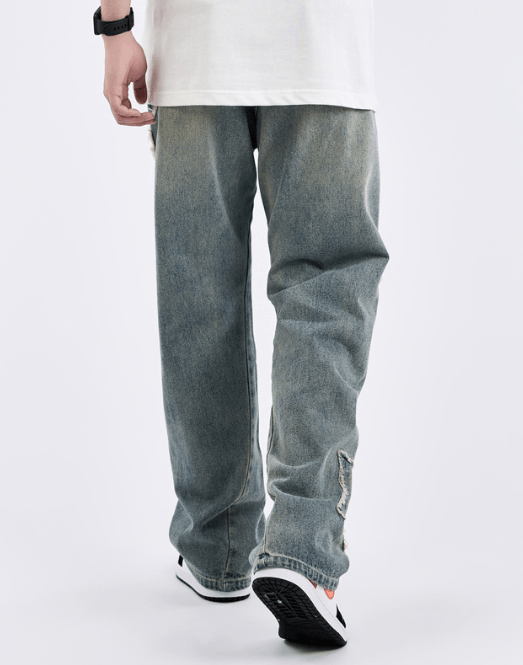 Japanese Brand × Jean Street hip-hop star patch embroidered casual jeans Size US 34 / EU 50 - 3 Thumbnail