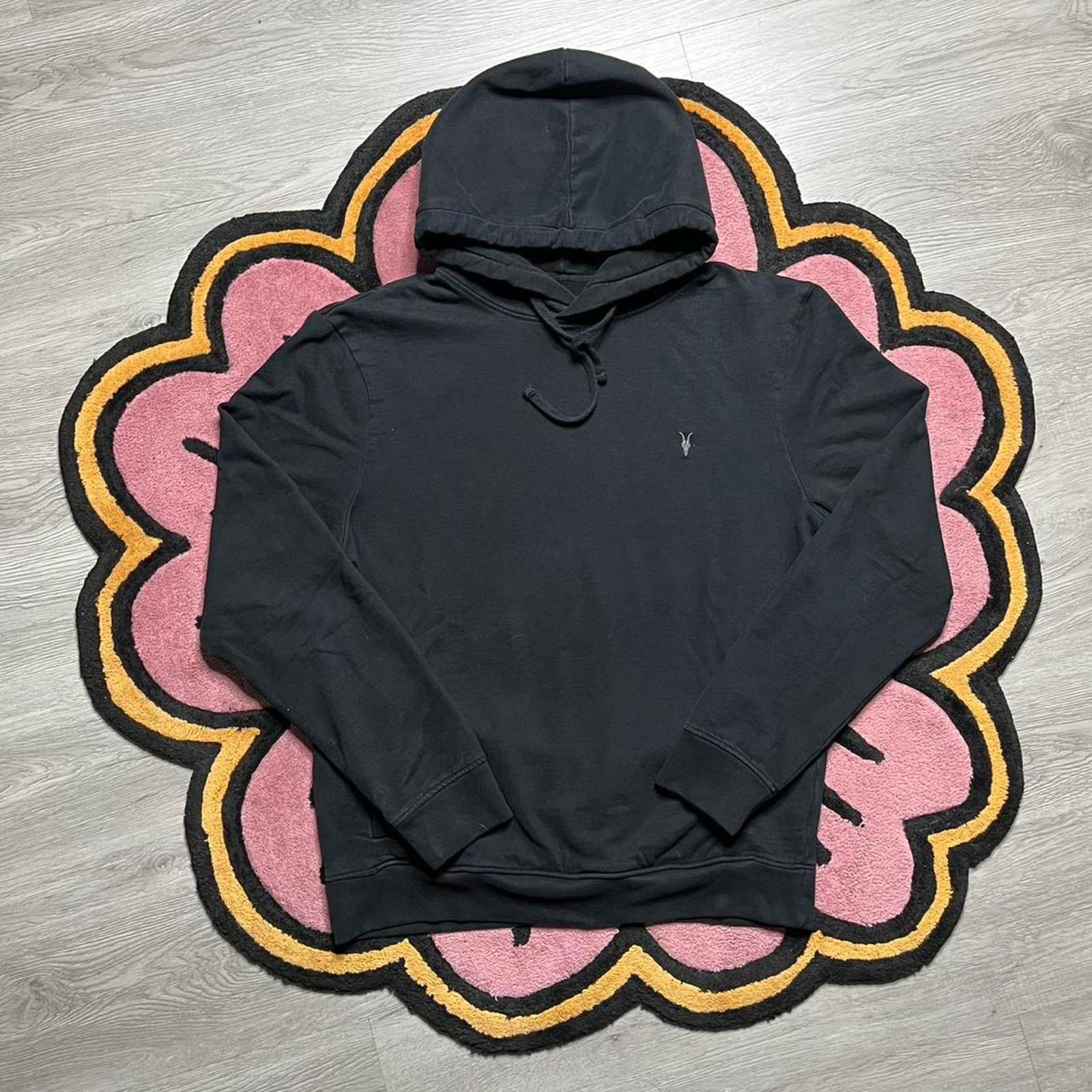 Allsaints Allsaints Embroidered Logo Pullover Hoodie Size Medium Black Size US M / EU 48-50 / 2 - 1 Thumbnail