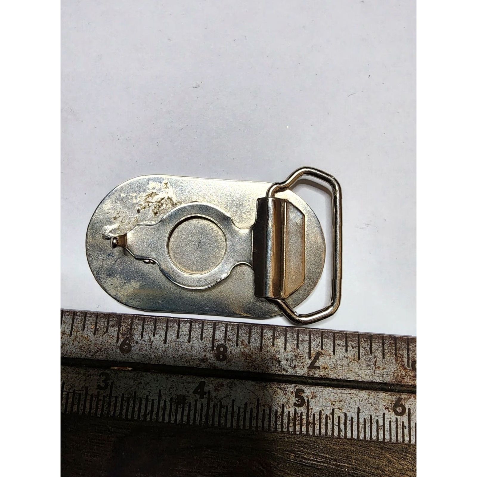 Vintage VINTAGE Enameled City Bus Belt Buckle Men Rockabilly Silver 60s Transport Vehicle Bus Theme Accessories Size ONE SIZE - 2 Thumbnail