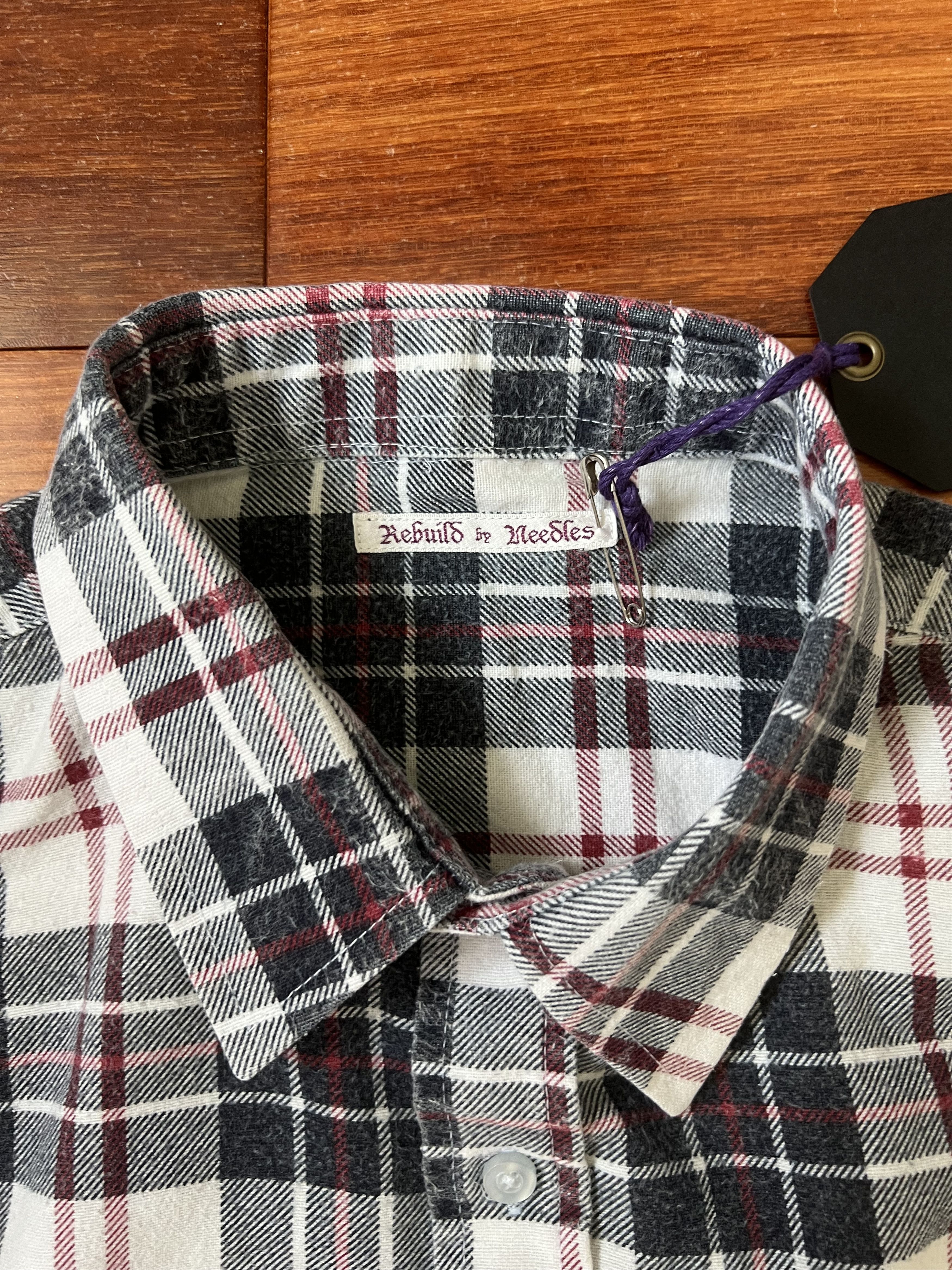 Needles 💚 1/1 Rebuild by Needles 7 Cuts Wide Flannel Shirt NEW Size US M / EU 48-50 / 2 - 6 Thumbnail