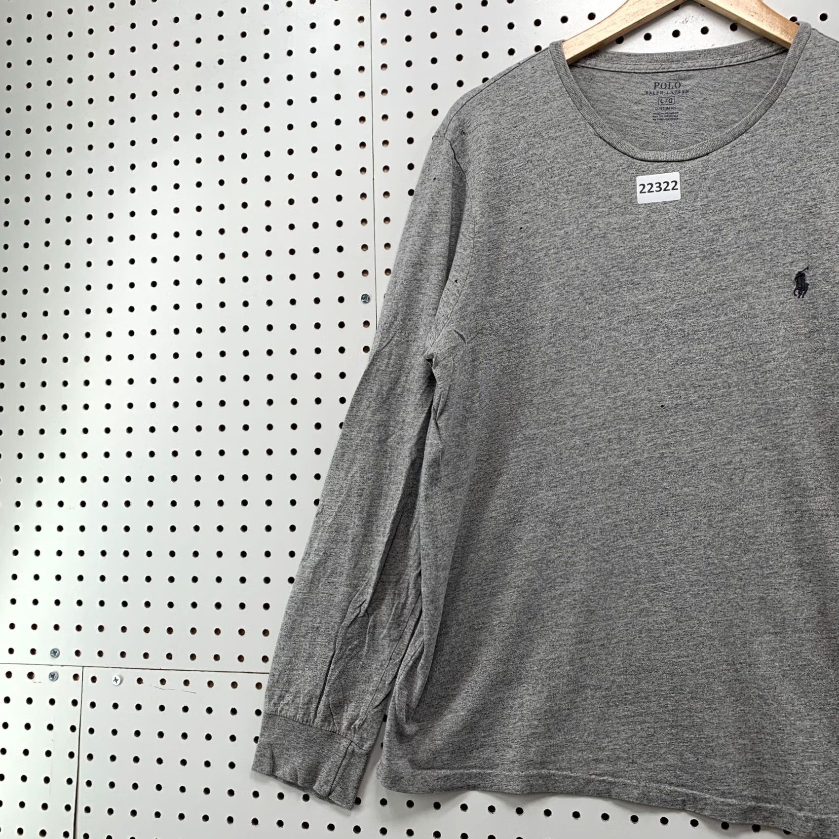 Polo Ralph Lauren Polo Ralph Lauren Shirt Mens Large Gray Black Pony Long Sleeve 20x28 Size US L / EU 52-54 / 3 - 3 Thumbnail
