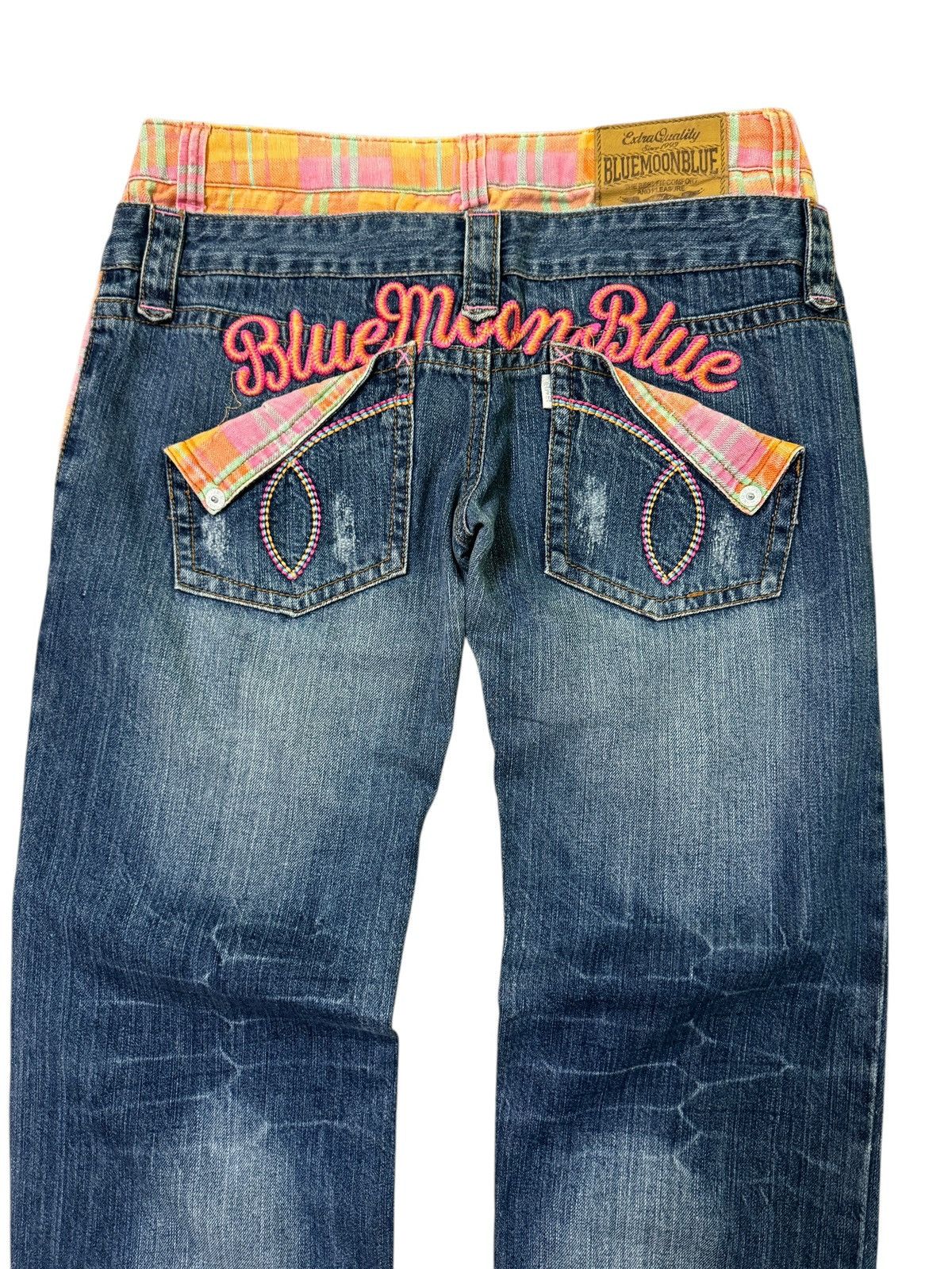 Hysteric Glamour BLUE MOON BLUE DOUBLE WAIST COLOURFUL EMBROIDERY DENIM Size US 29 - 11 Thumbnail