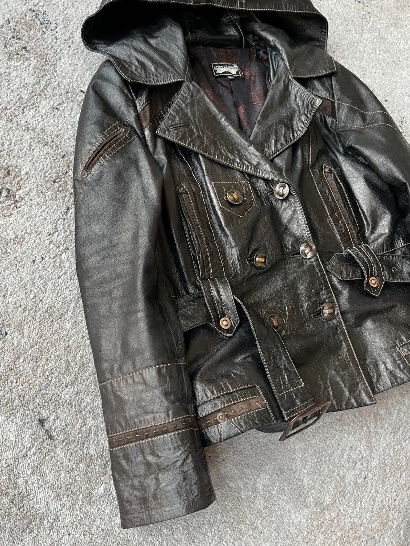 Other VTG Japanese Avant Garde Type! Cropped Leather Jacket Size US M / EU 48-50 / 2 - 3 Thumbnail
