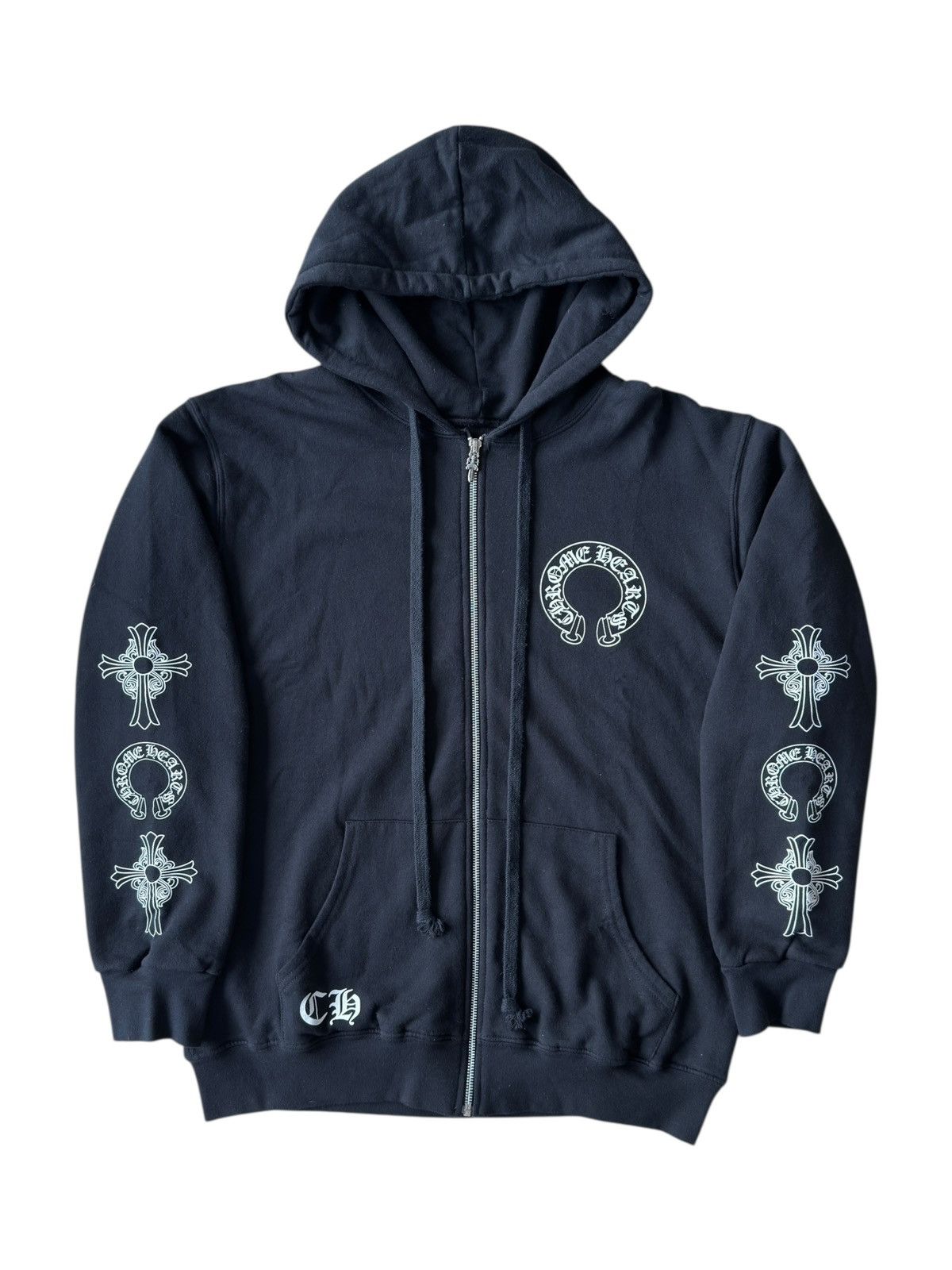 Chrome Hearts Chrome Hearts T Bar Horseshoe Zip Up Hoodie | Grailed