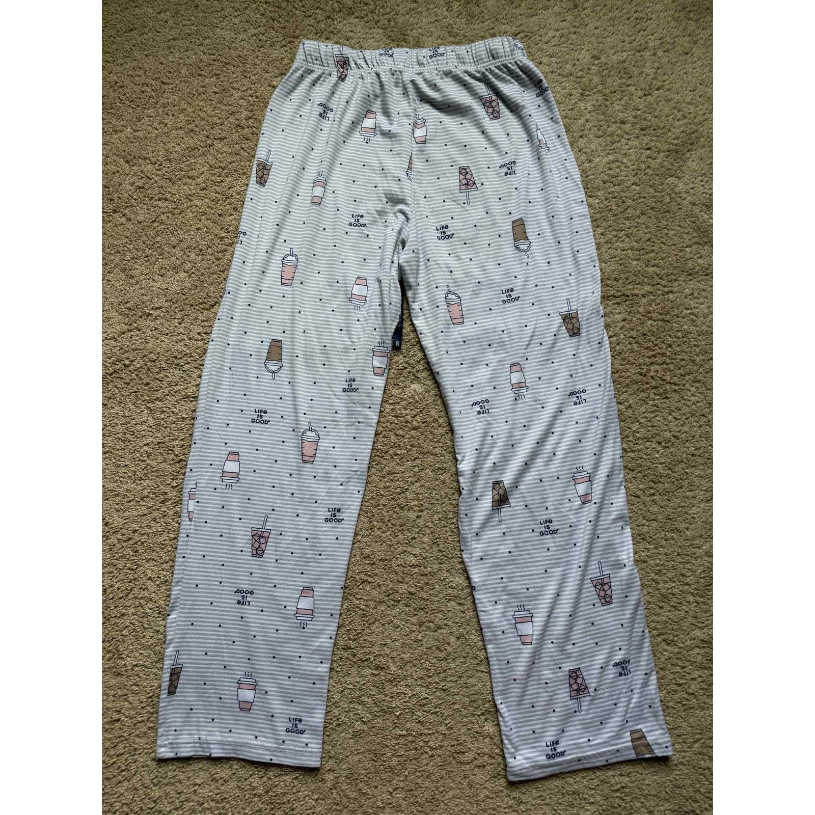 Life is Good Life is Good Sleep Polka Dot Milk Teas Pajama Pants Gray S Size 26" / US 2 / IT 38 - 5 Thumbnail