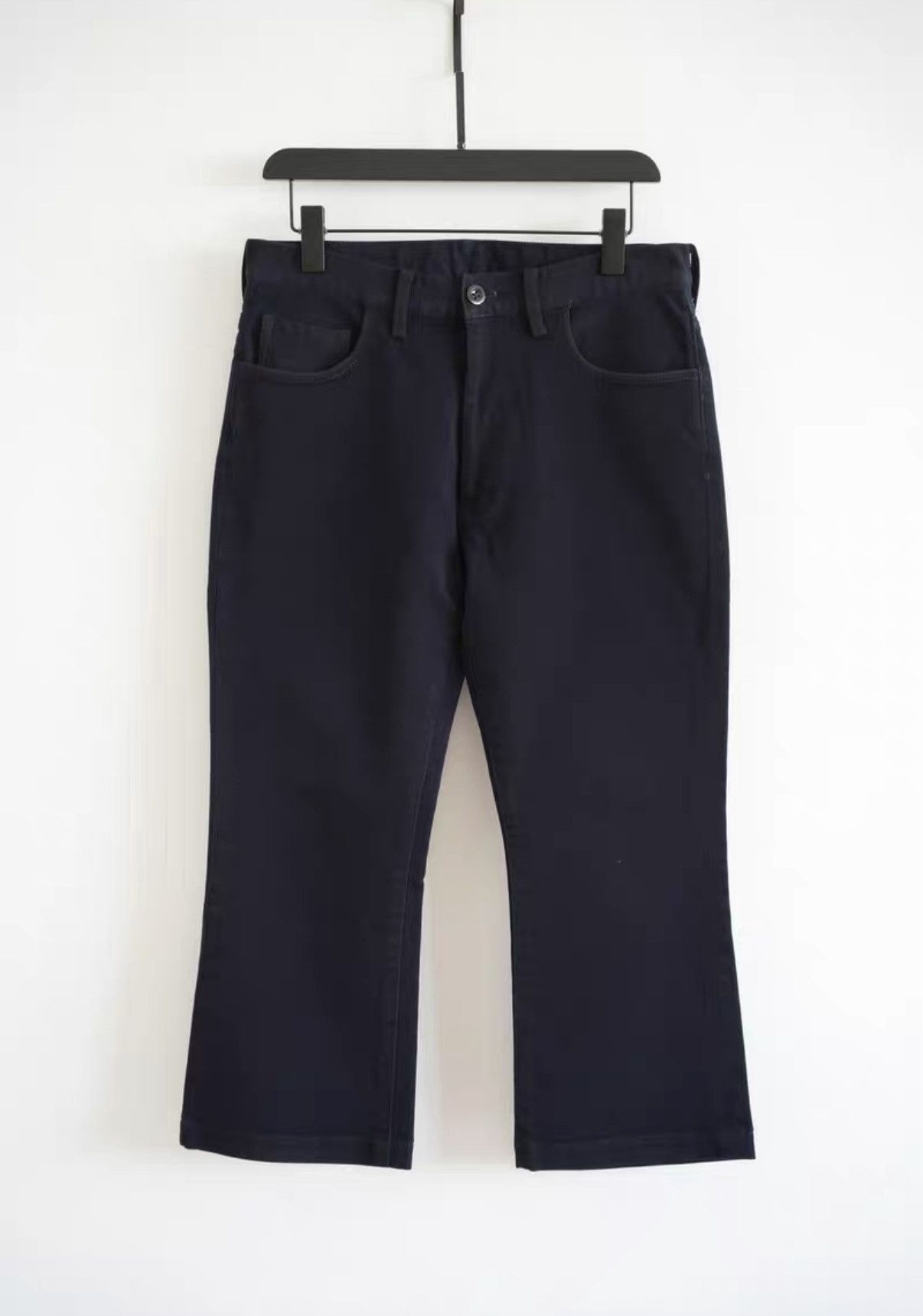 Yohji Yamamoto Yohji Yamamoto 04AW Navy Wool Nylon Jeans K4 Size US 34 / EU 50 - 1 Thumbnail