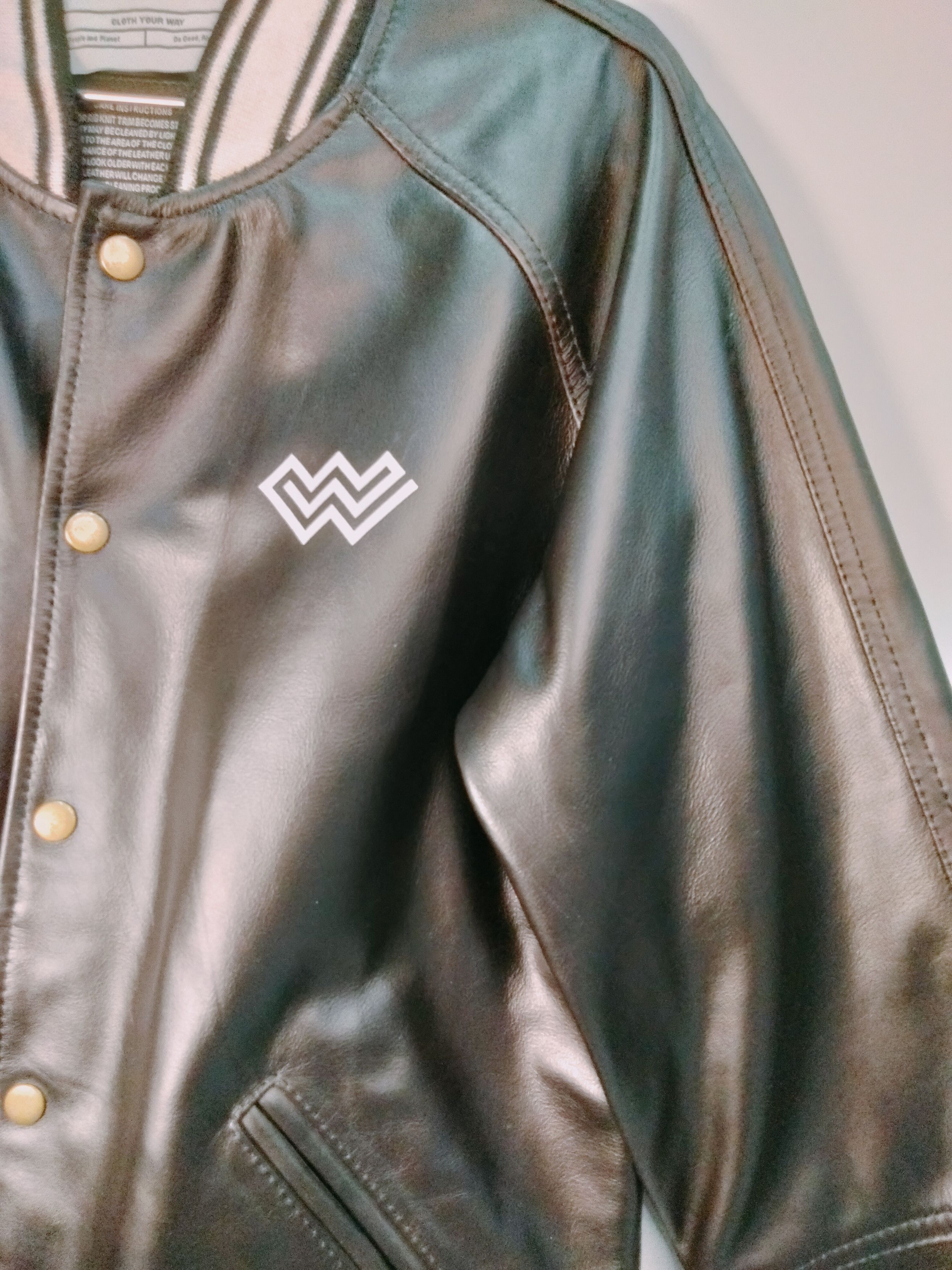 Vintage WLETI Black Sheep Leather Varsity Jacket - Premium Quality Size US M / EU 48-50 / 2 - 4 Thumbnail