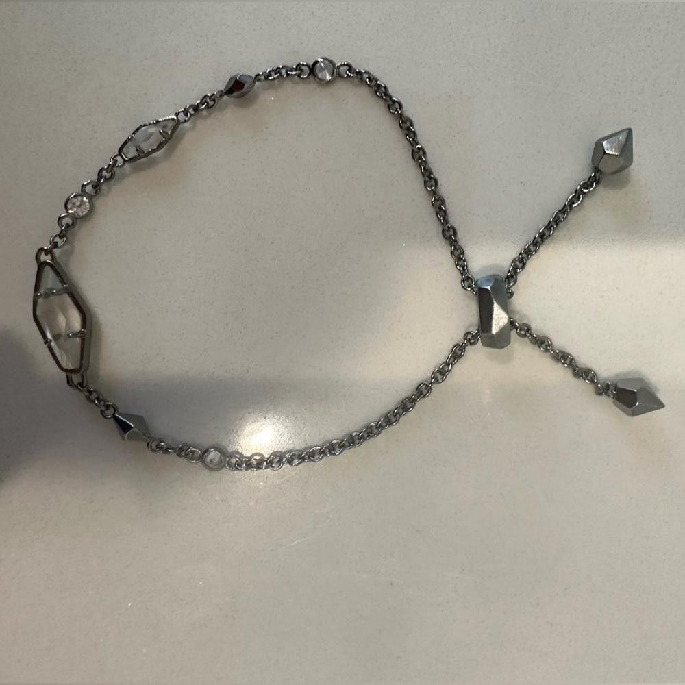 Kendra Scott Kendra Scott Deb Adjustable Silver Chain Bracelet Iridescent Size ONE SIZE - 3 Thumbnail