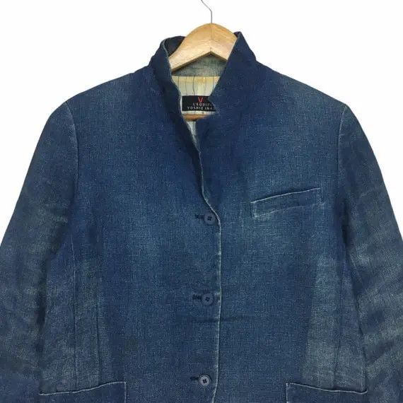 yoshie inaba Vtg L’EQUIPE YOSHIE INABA Japanese Denim Boro Jeans Jacket Size M / US 6-8 / IT 42-44 - 2 Thumbnail
