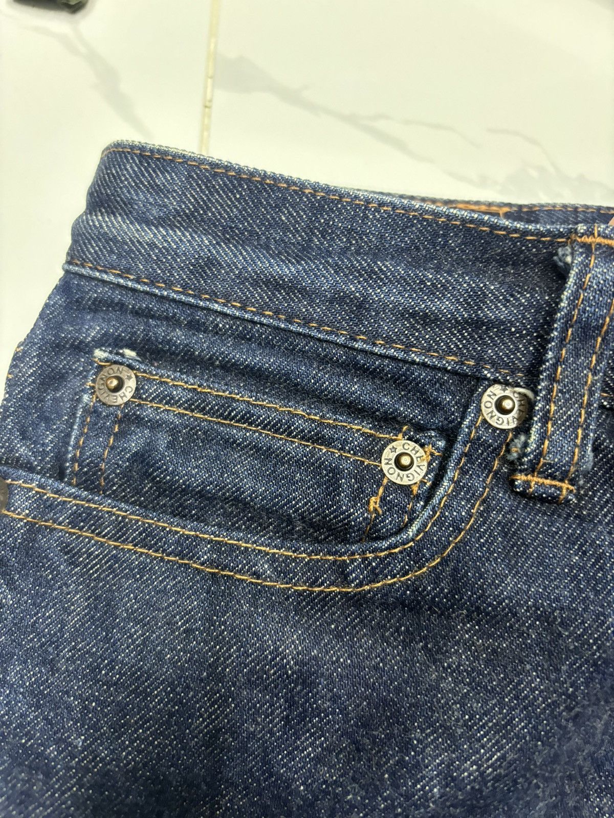 Chevignon VINTAGE CHEVIGNON FLARED BLUE DISTRESSED DENIM BOOTCUT JEANS Size 28" / US 6 / IT 42 - 10 Thumbnail