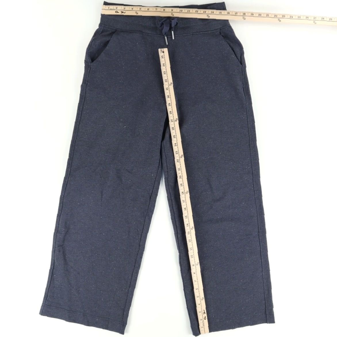 Athleta Athleta Balance Wide Leg Tencel Fleece Athletic Pants Gray Women's M Size 32" / US 10 / IT 46 - 3 Thumbnail