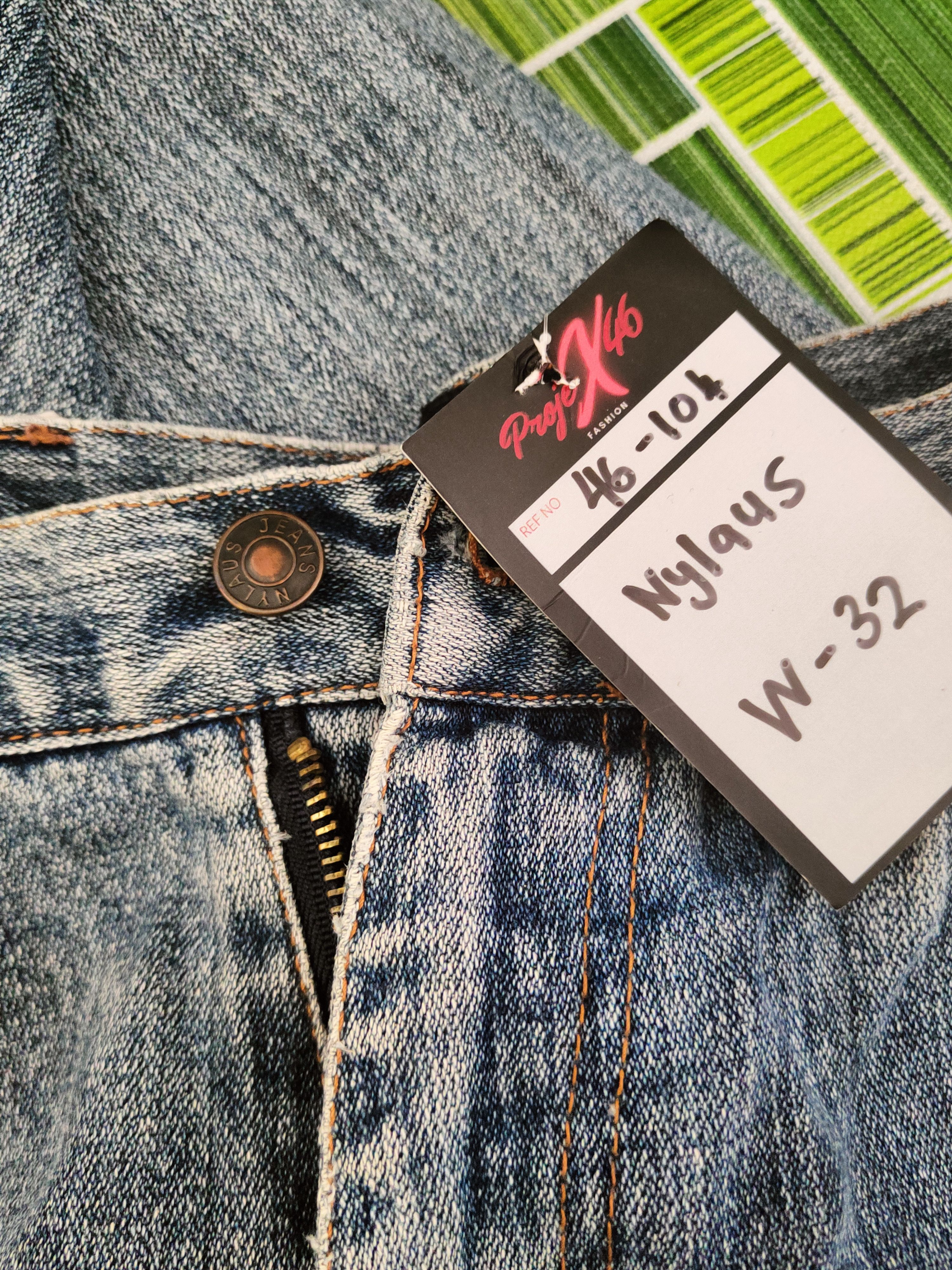 Japanese Brand DL Nylaus Blue Distressed Ripped Jeans #46-104 Size US 32 / EU 48 - 17 Thumbnail
