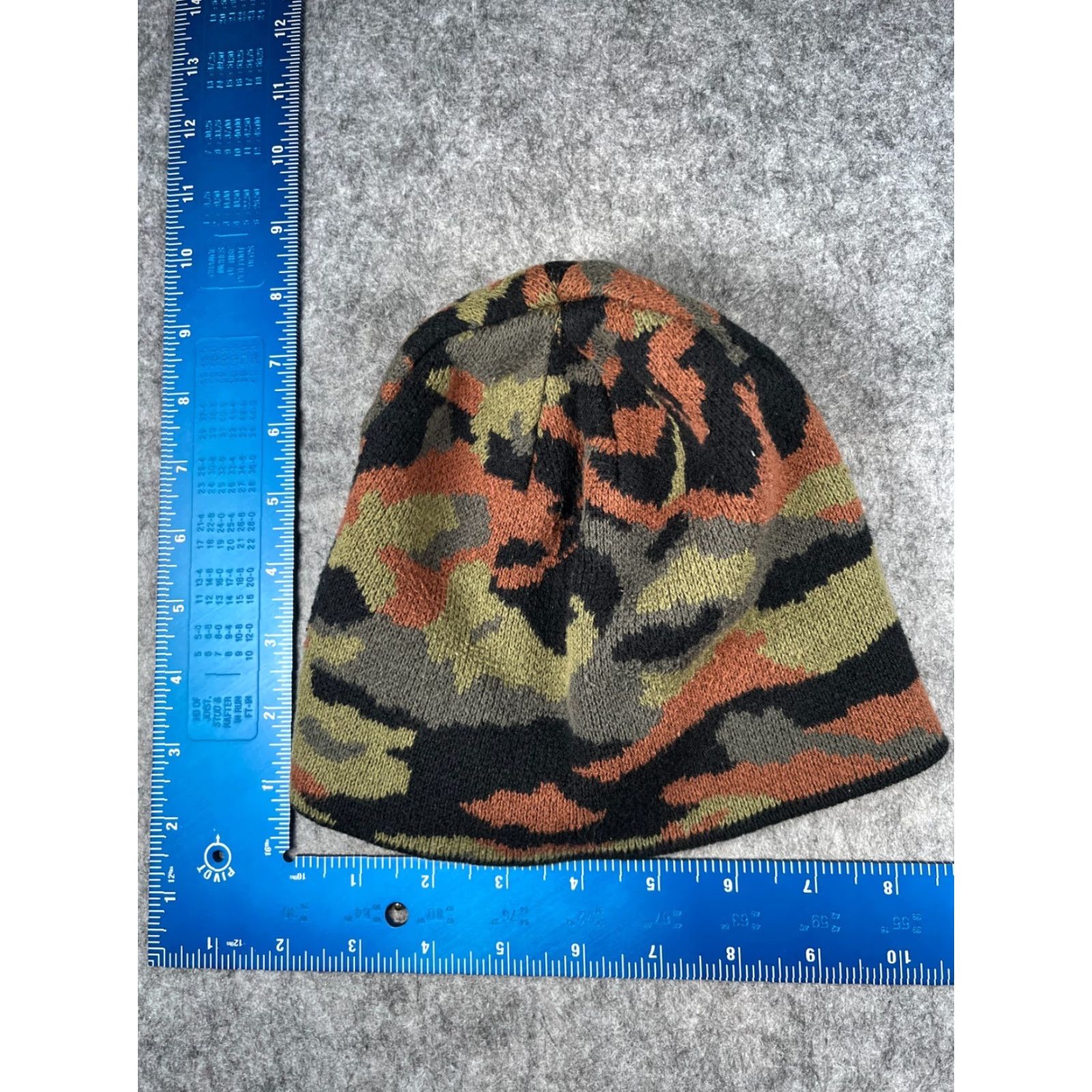 Vintage Beanie Toque Adult One Size Green Brown Black Camo Knit Acrylic Ski Snow Skate Size ONE SIZE - 3 Thumbnail