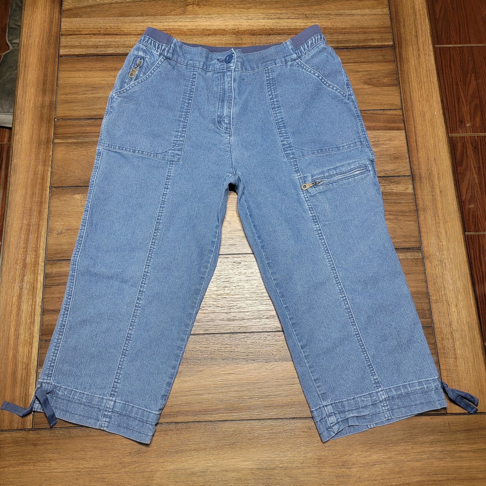 Other Allison Daley Denim Cargo Capris - Size 12 Size 34" / US 12 / IT 48 - 1 Thumbnail
