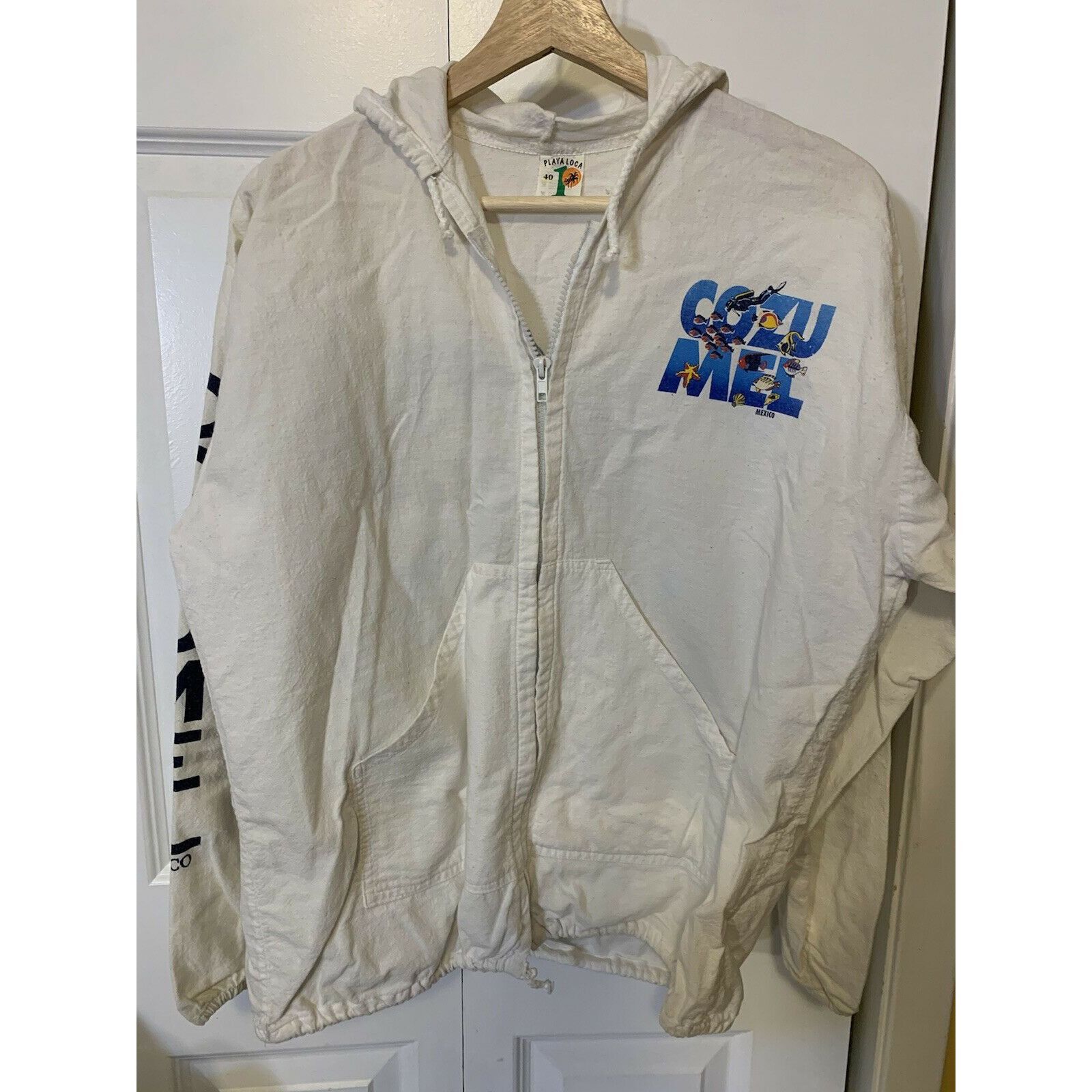 Other La Iguana Hoodie Full Zip Jacket Vtg 90 Cozumel Mexico Sz L Size US L / EU 52-54 / 3 - 3 Thumbnail