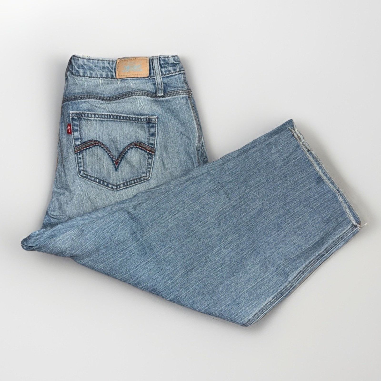 Levi's × Vintage Women’s Levi’s 515 Capri Jeans Washed Blue 36x25 Size 36" / US 14 / IT 50 - 4 Thumbnail